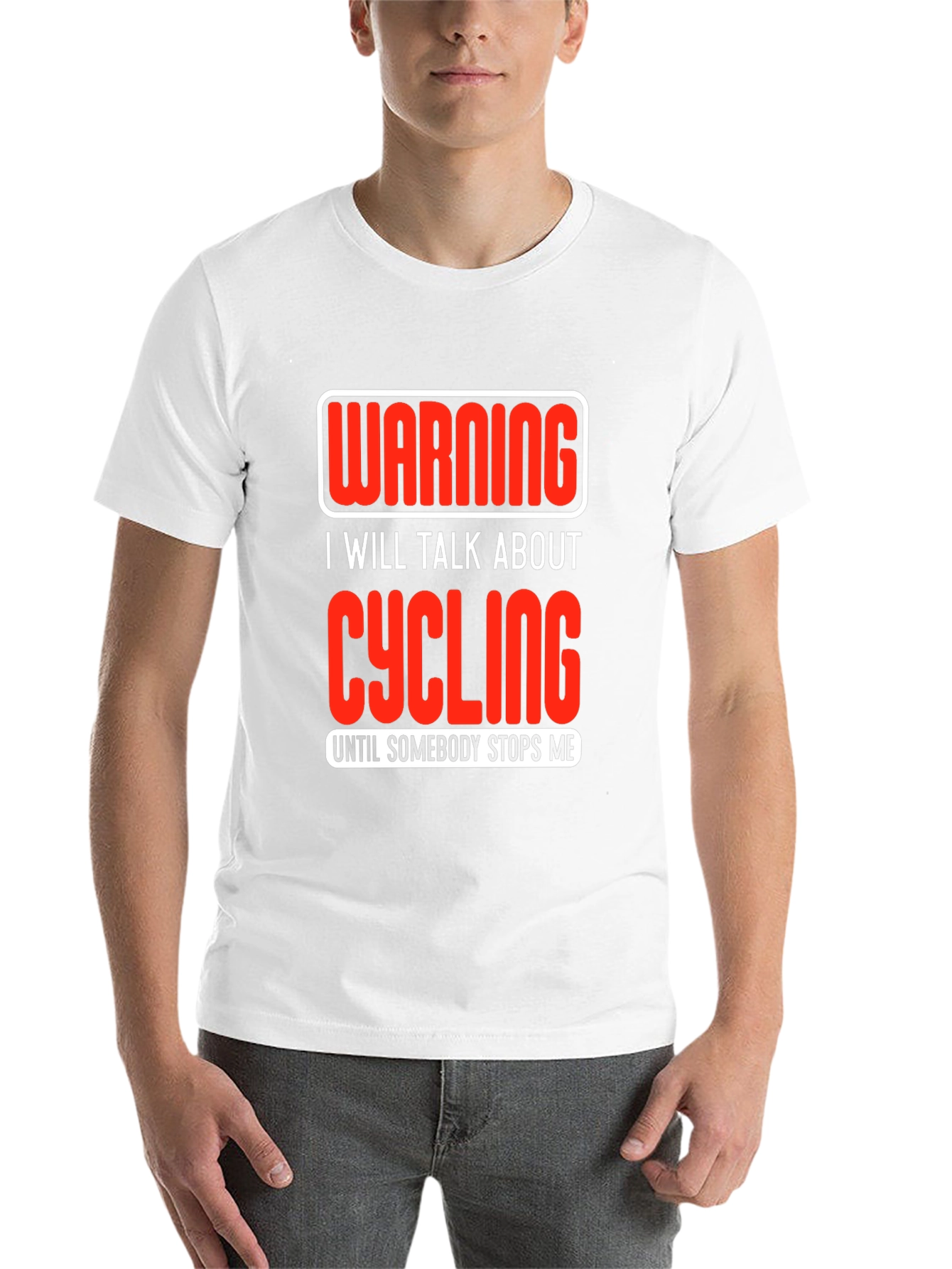Black Cycling Enthusiast T-Shirt - Warning I Will Talk About Cycling view 14