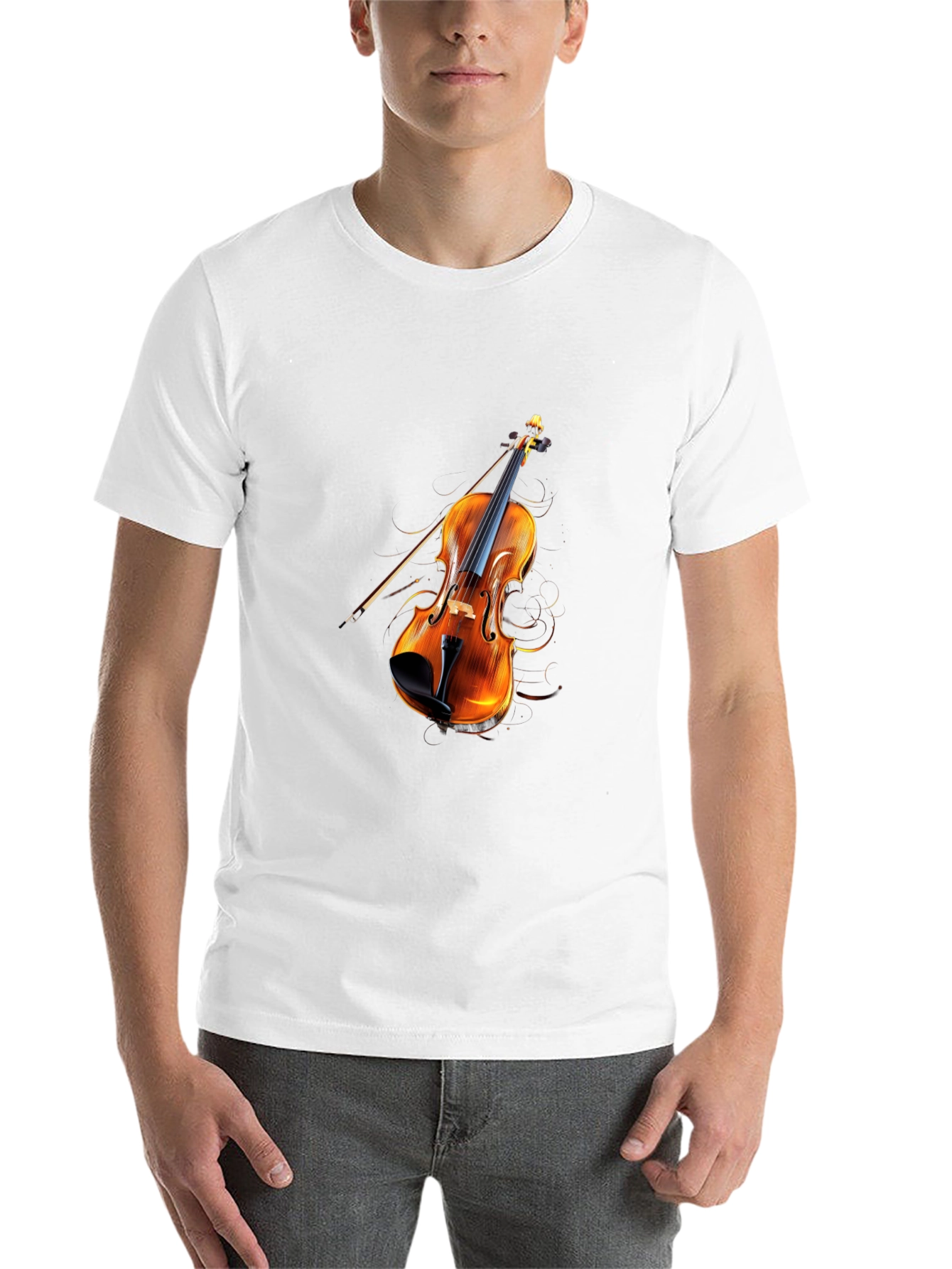 Black Violin Graphic Black T-Shirt view 14