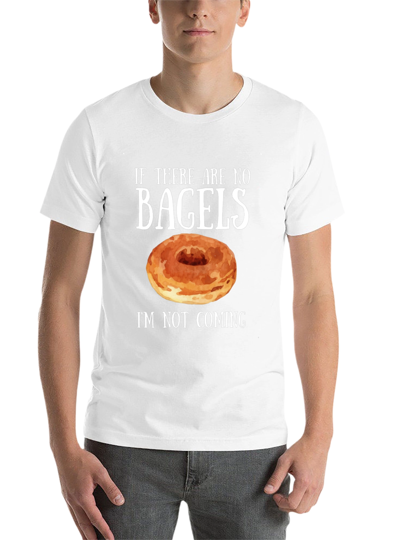 Black Funny Bagel Lover T-Shirt view 14