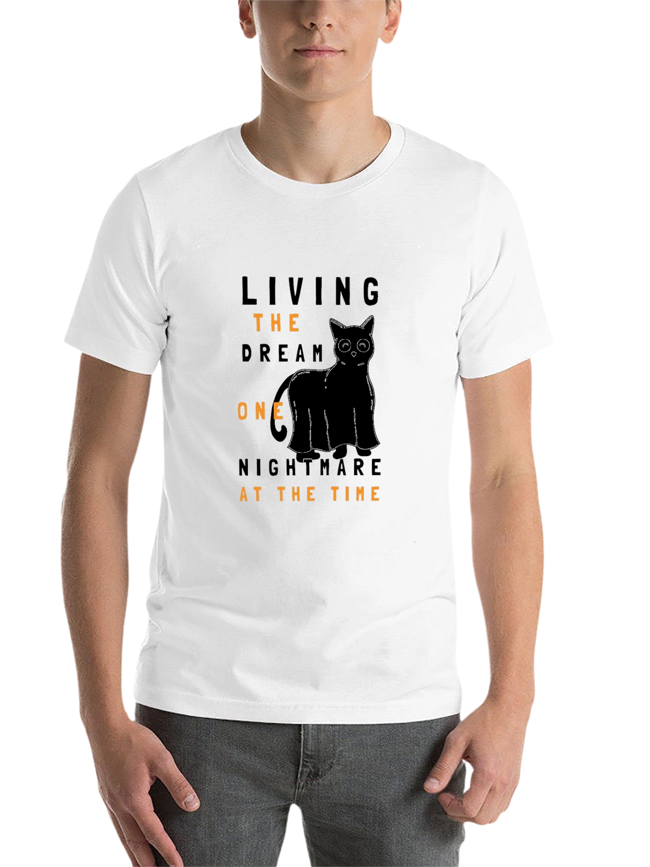 Black Living The Dream Black Cat Graphic Tee view 14