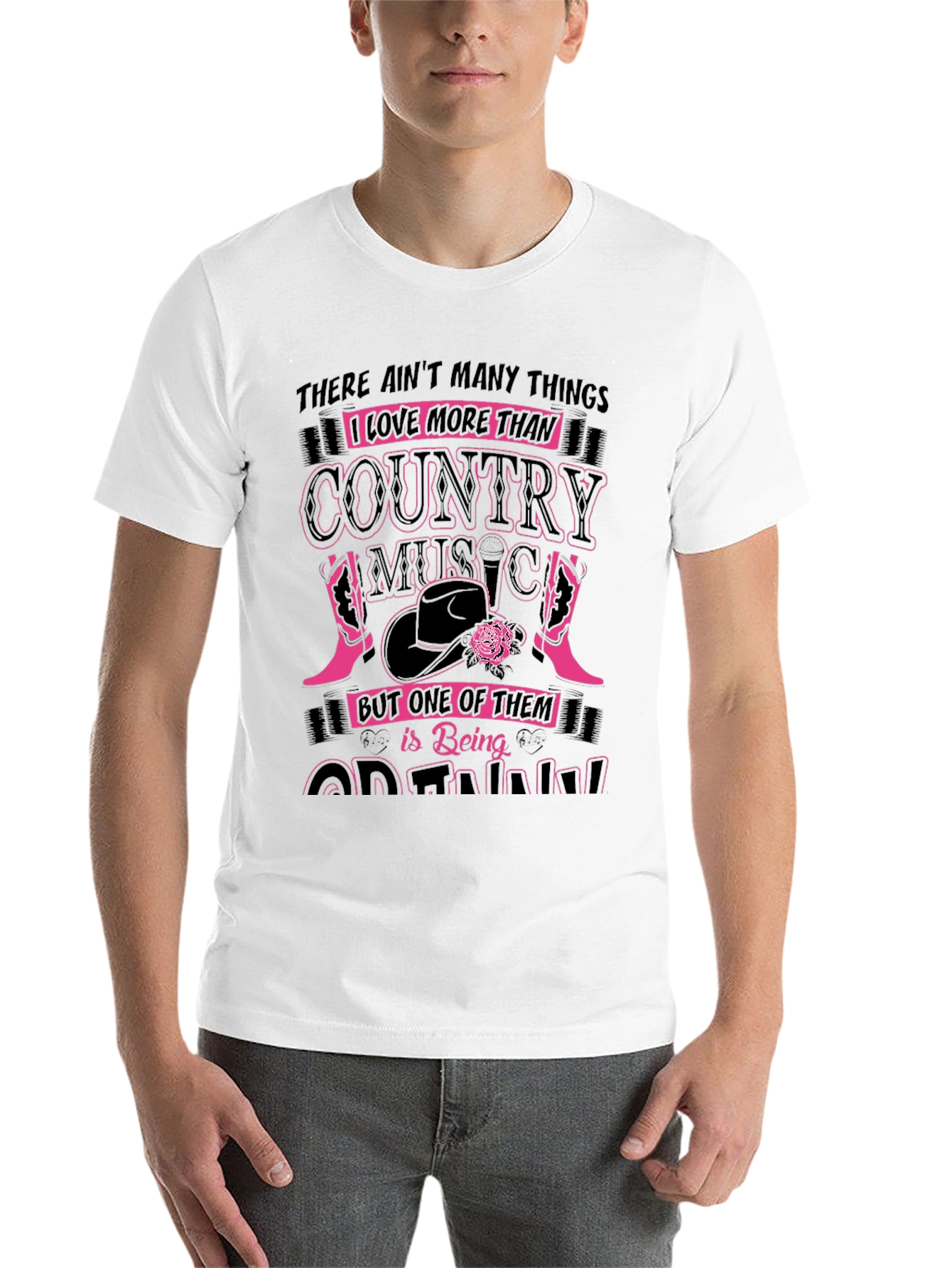Black Country Music Graphic T-Shirt - Black view 14