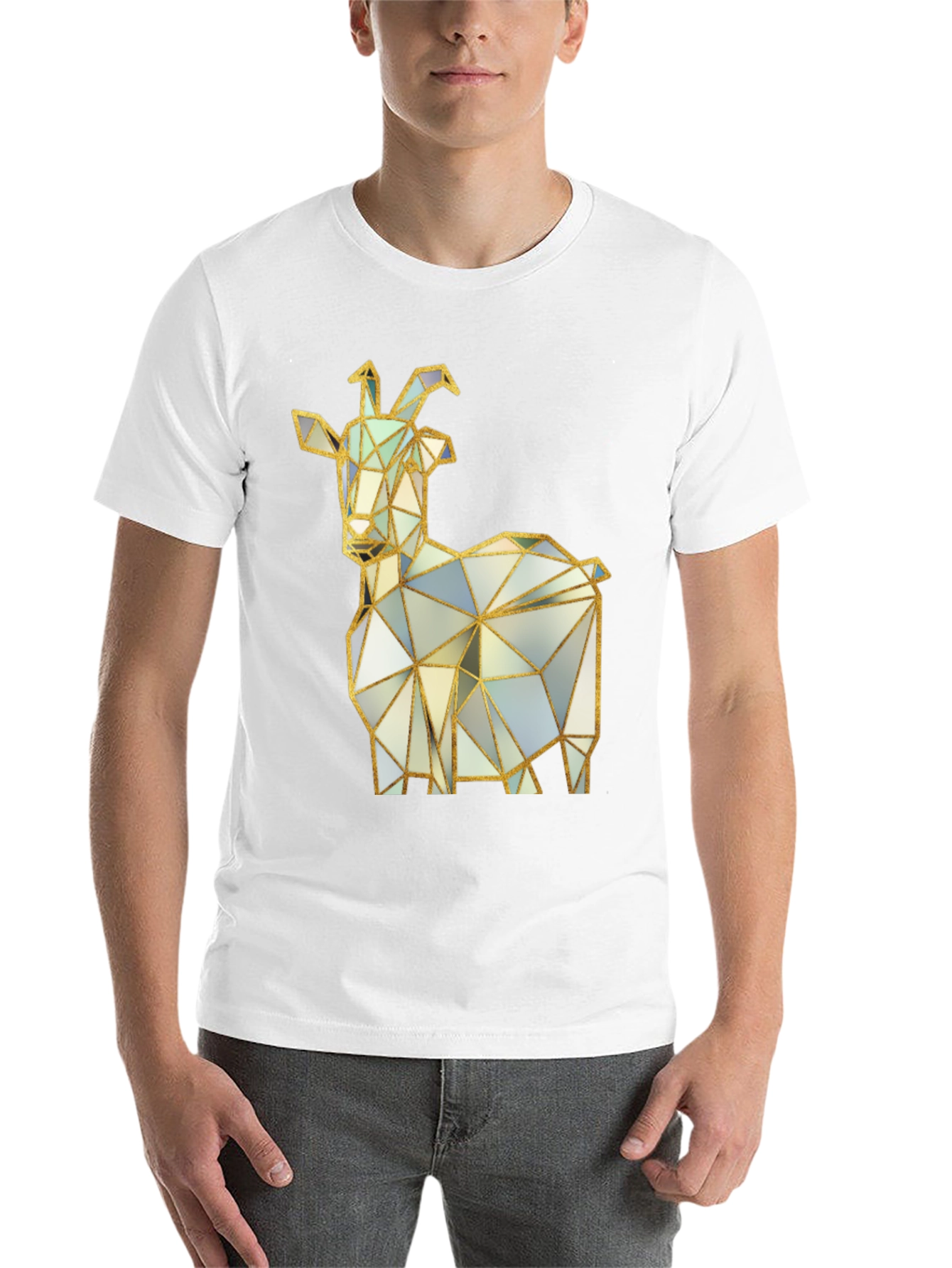 Black Geometric Goat T-Shirt - Black view 14
