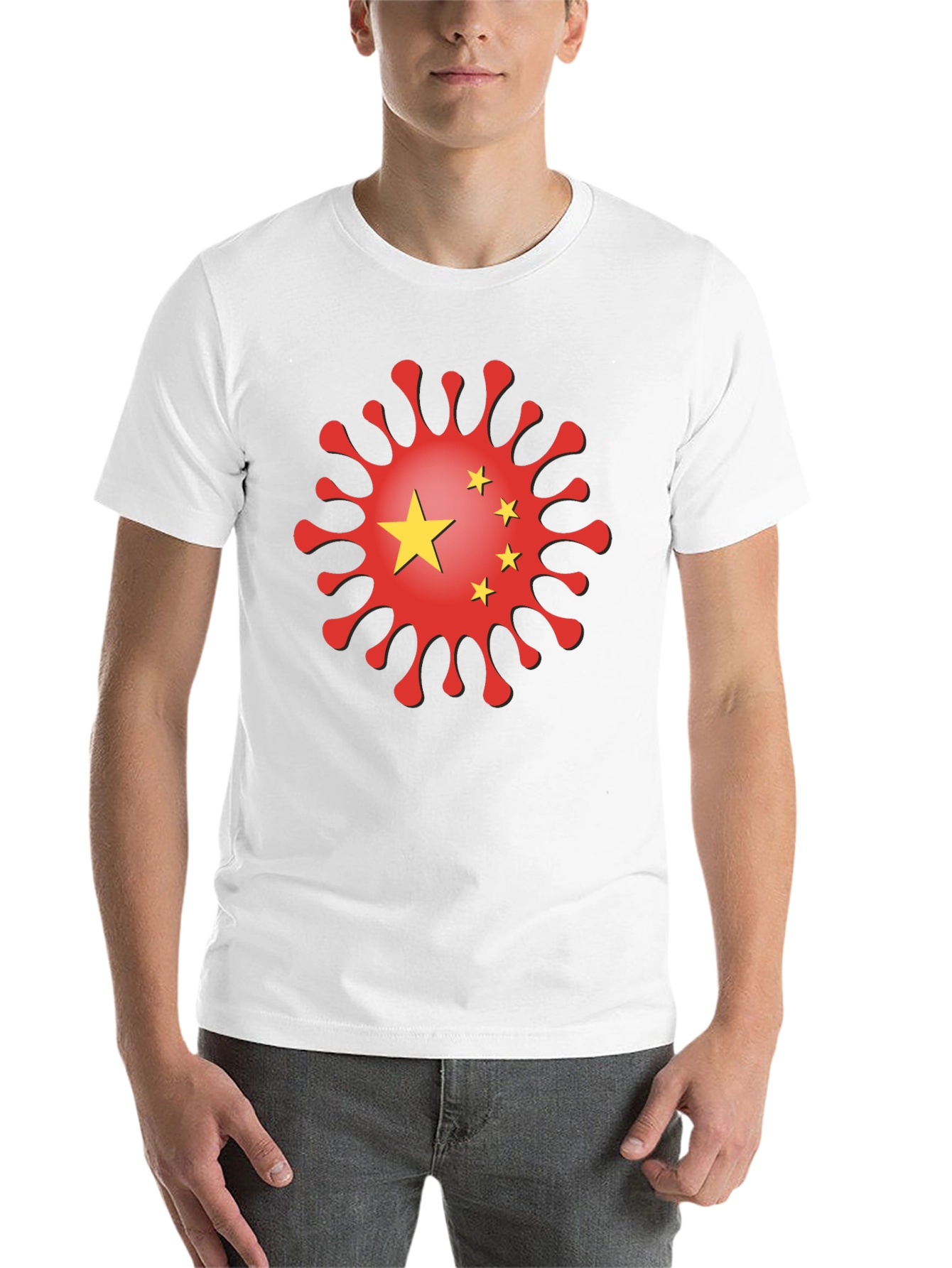Black China Virus Graphic T-Shirt view 14