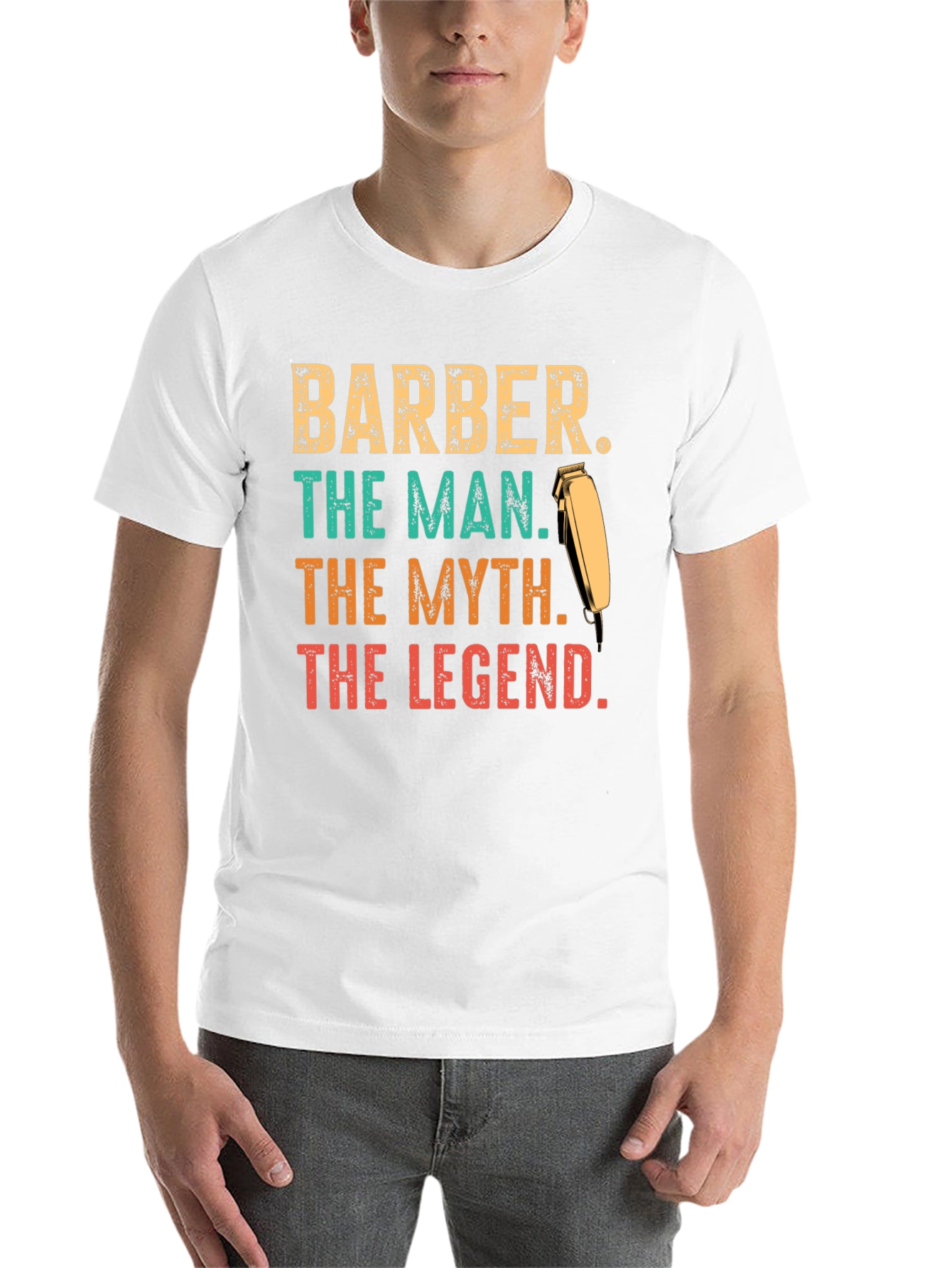 Black Barber The Man The Myth The Legend T-Shirt view 14