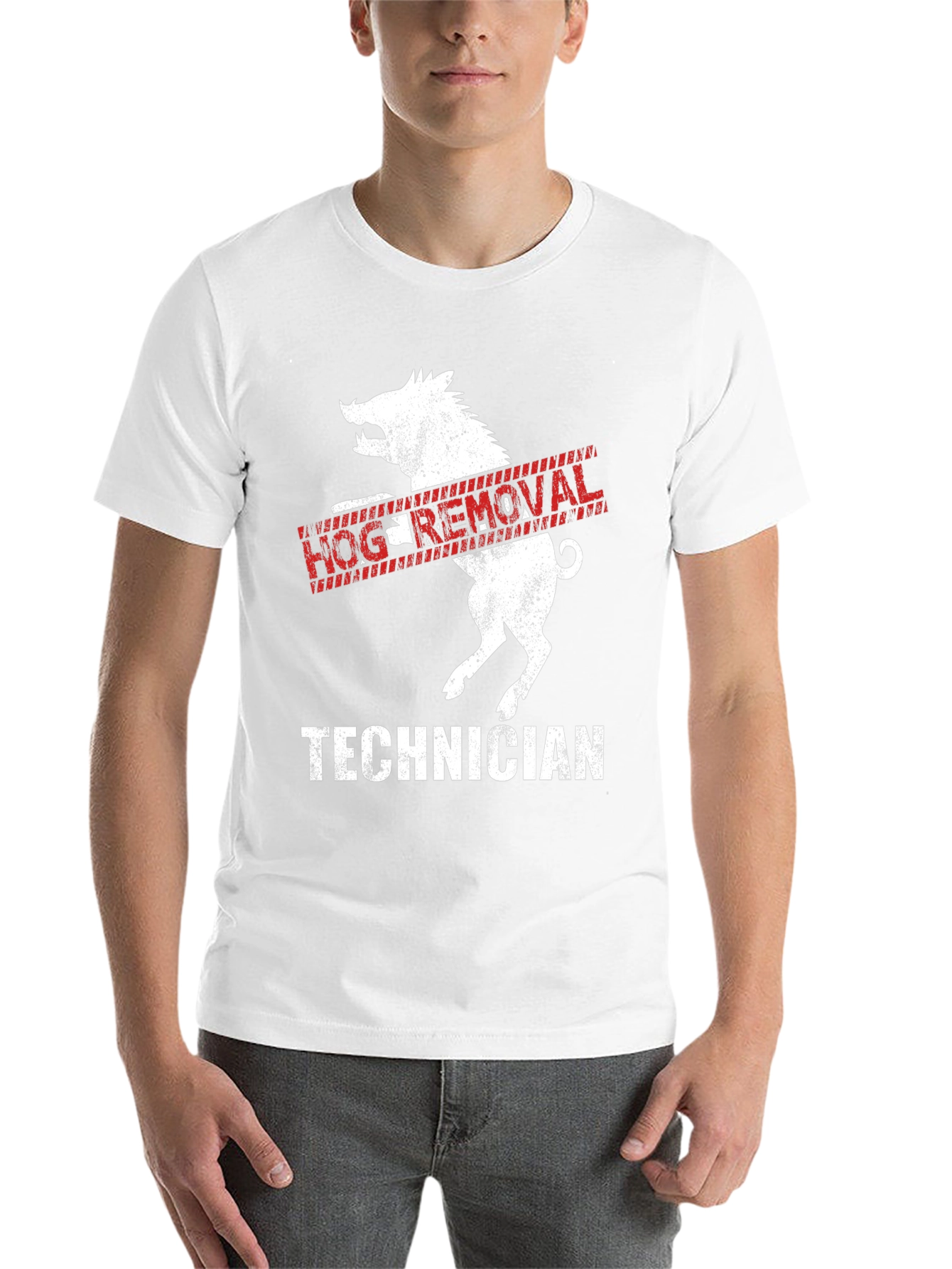 Black Hog Removal Technician Graphic Tee view 14