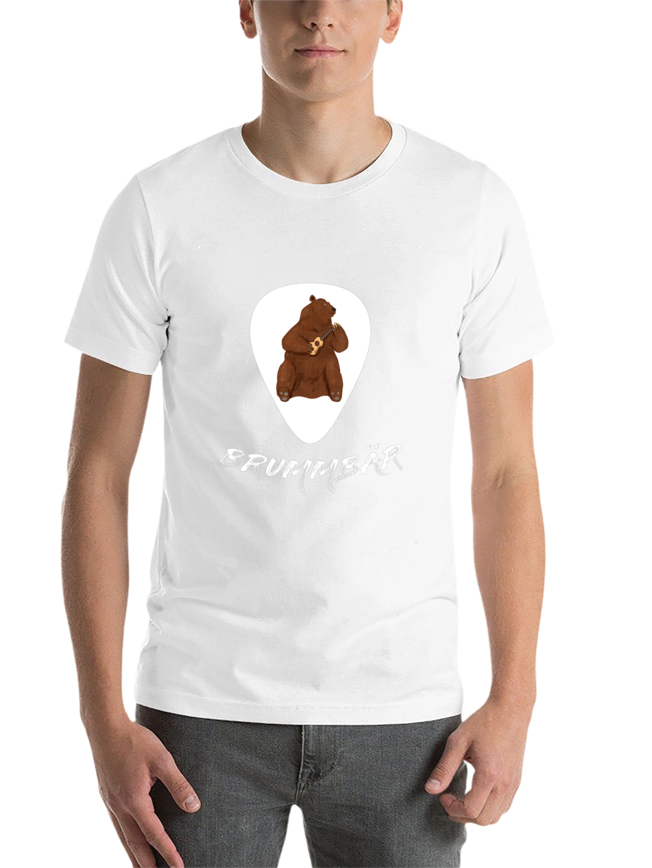Black Brummbär Bear Ukulele T-Shirt - Black Cotton Tee view 14
