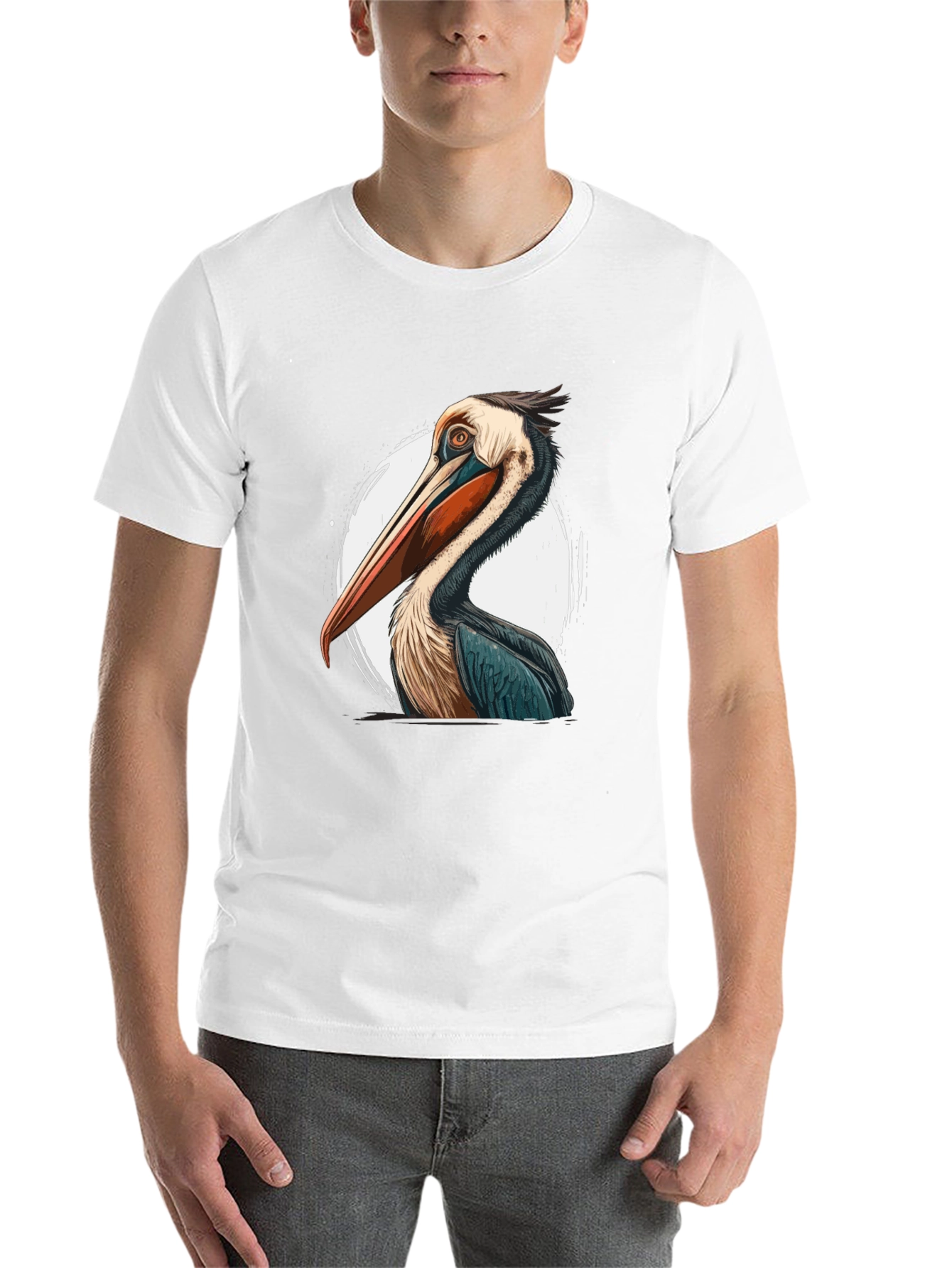 Black Pelican Graphic Tee - Unique Bird Design view 14