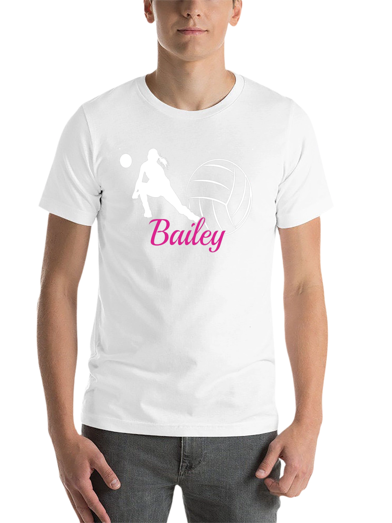 Volleyball Player Personalized Black T-Shirt - 14