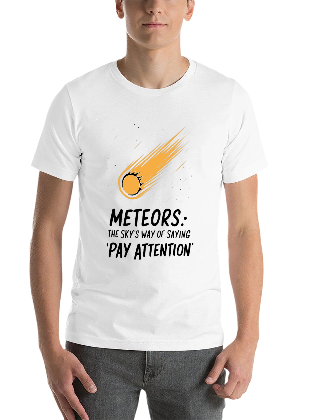 Black Meteor Strike Black T-Shirt - Pay Attention! view 14