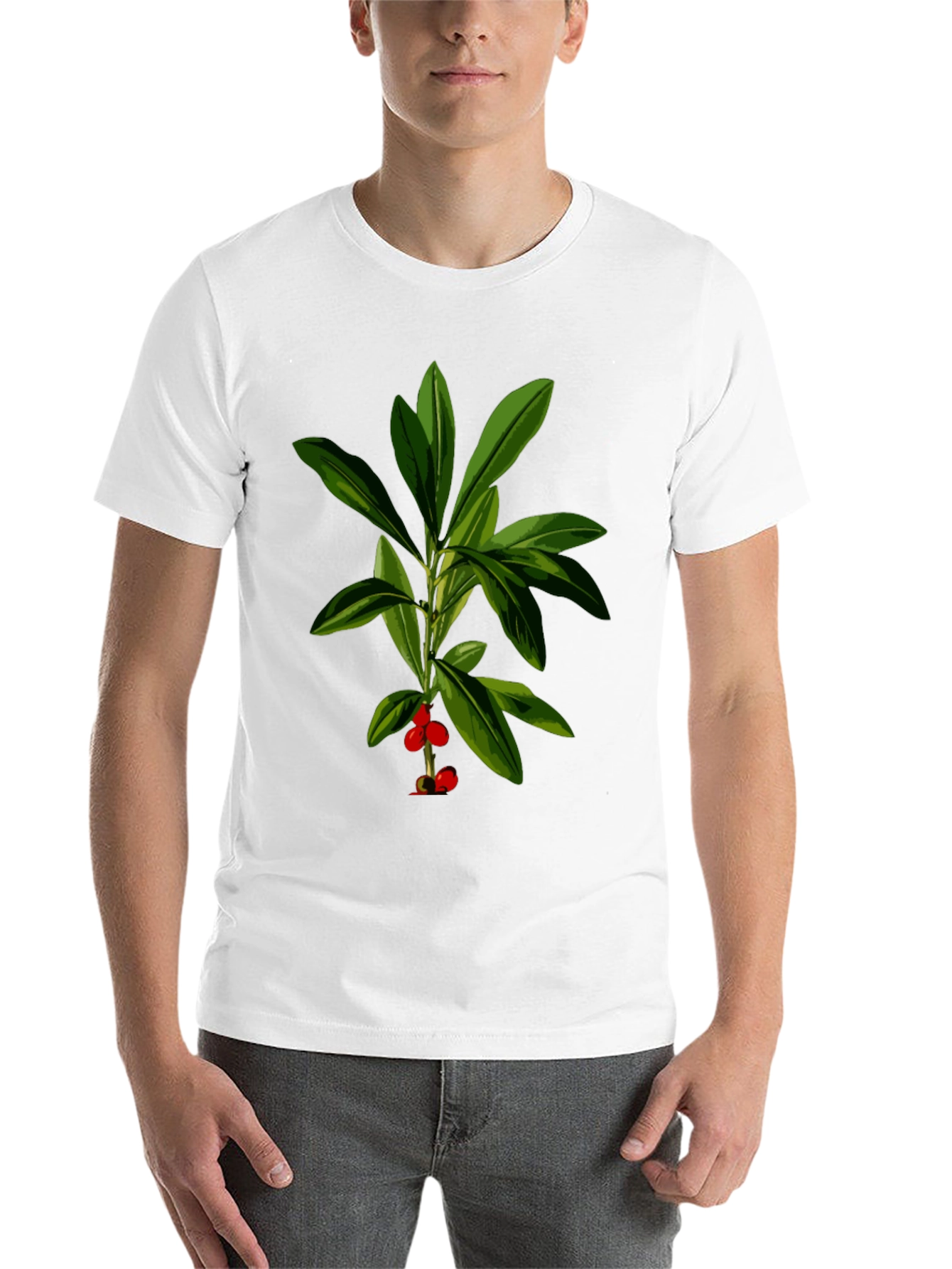 Black Botanical Print Black T-Shirt view 14