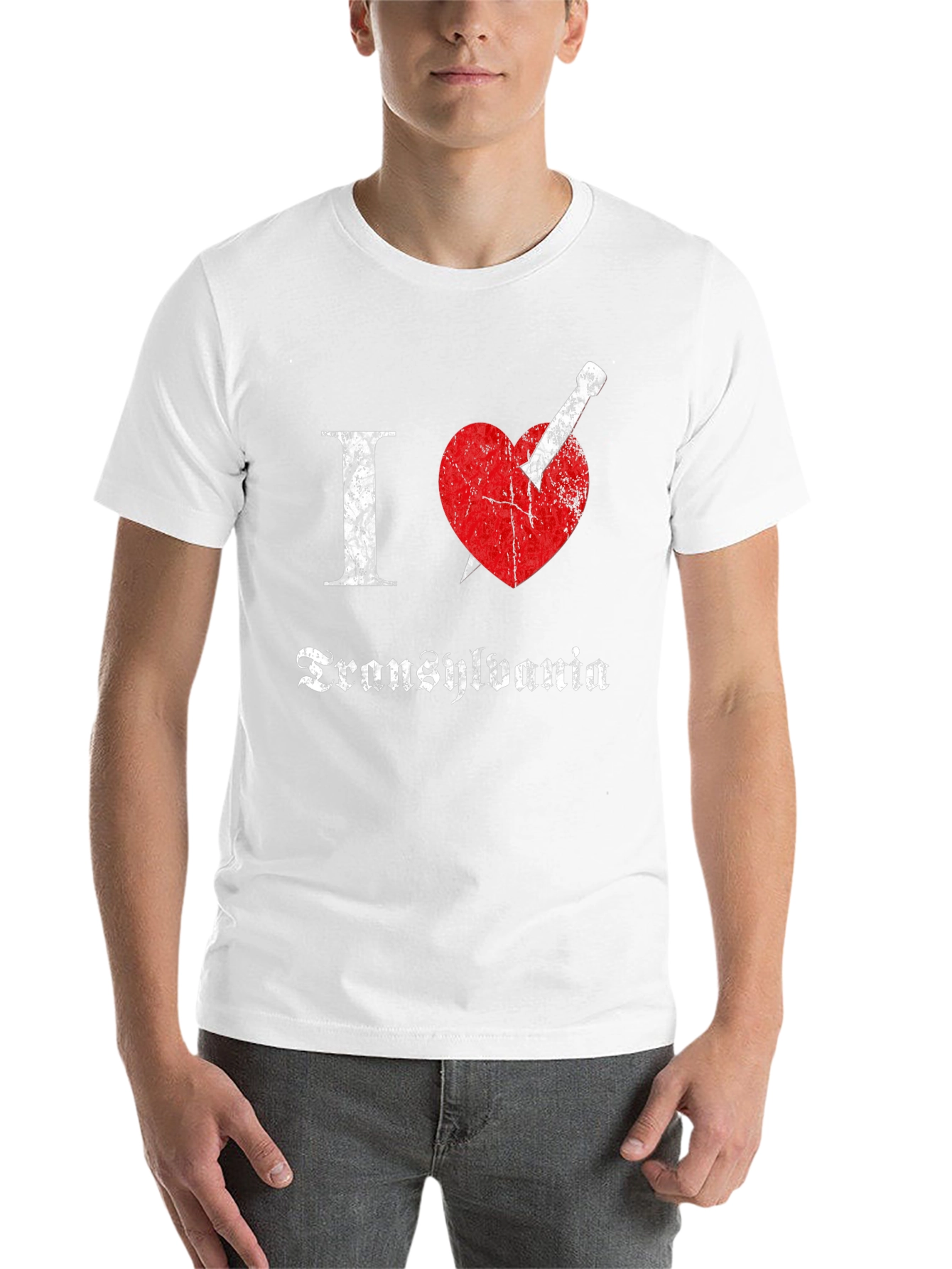 Black I Love Transylvania T-Shirt: Vampire Heart Tee view 14