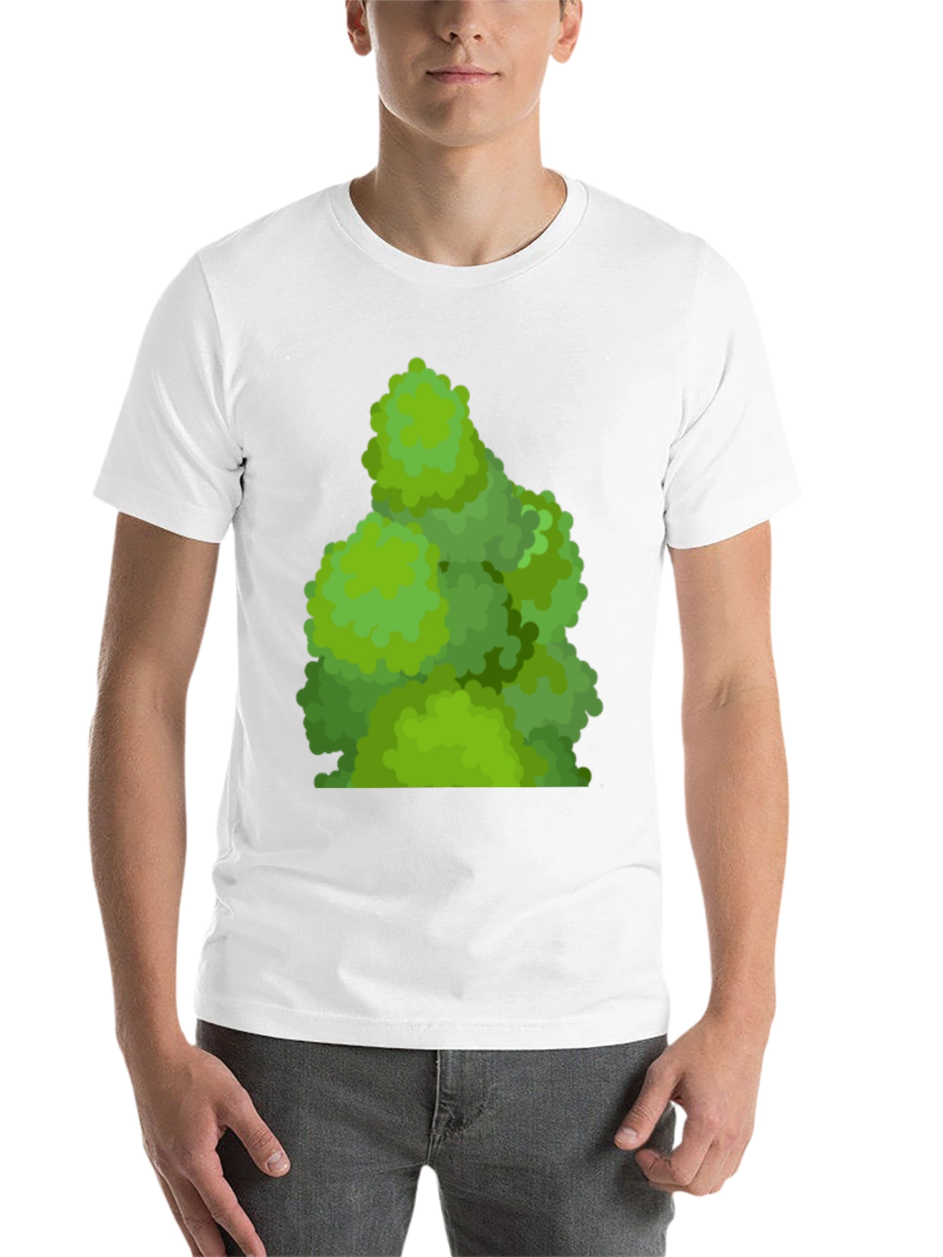 Black Green Bush Tee - Nature Inspired Graphic T-Shirt view 14