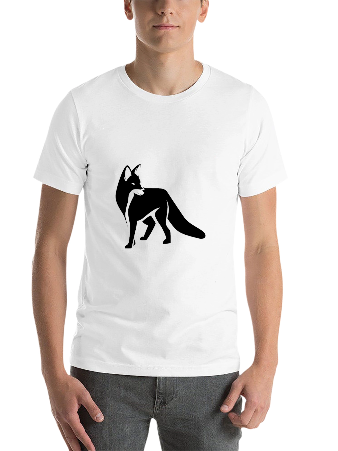 Black Black Fox Graphic Tee - Modern Style view 14