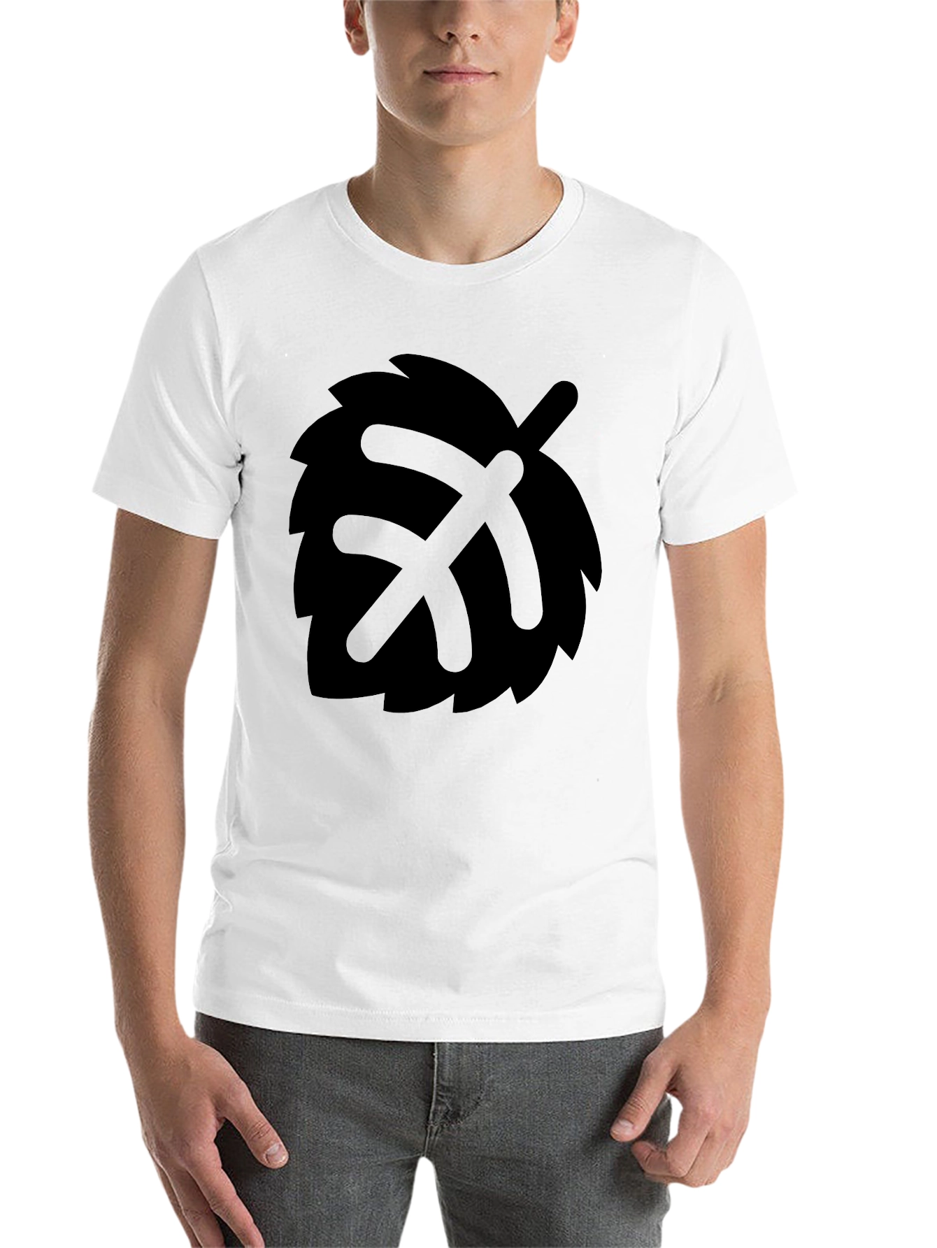 Black Leaf & Pickaxe Graphic Tee - Black Cotton Comfort view 14