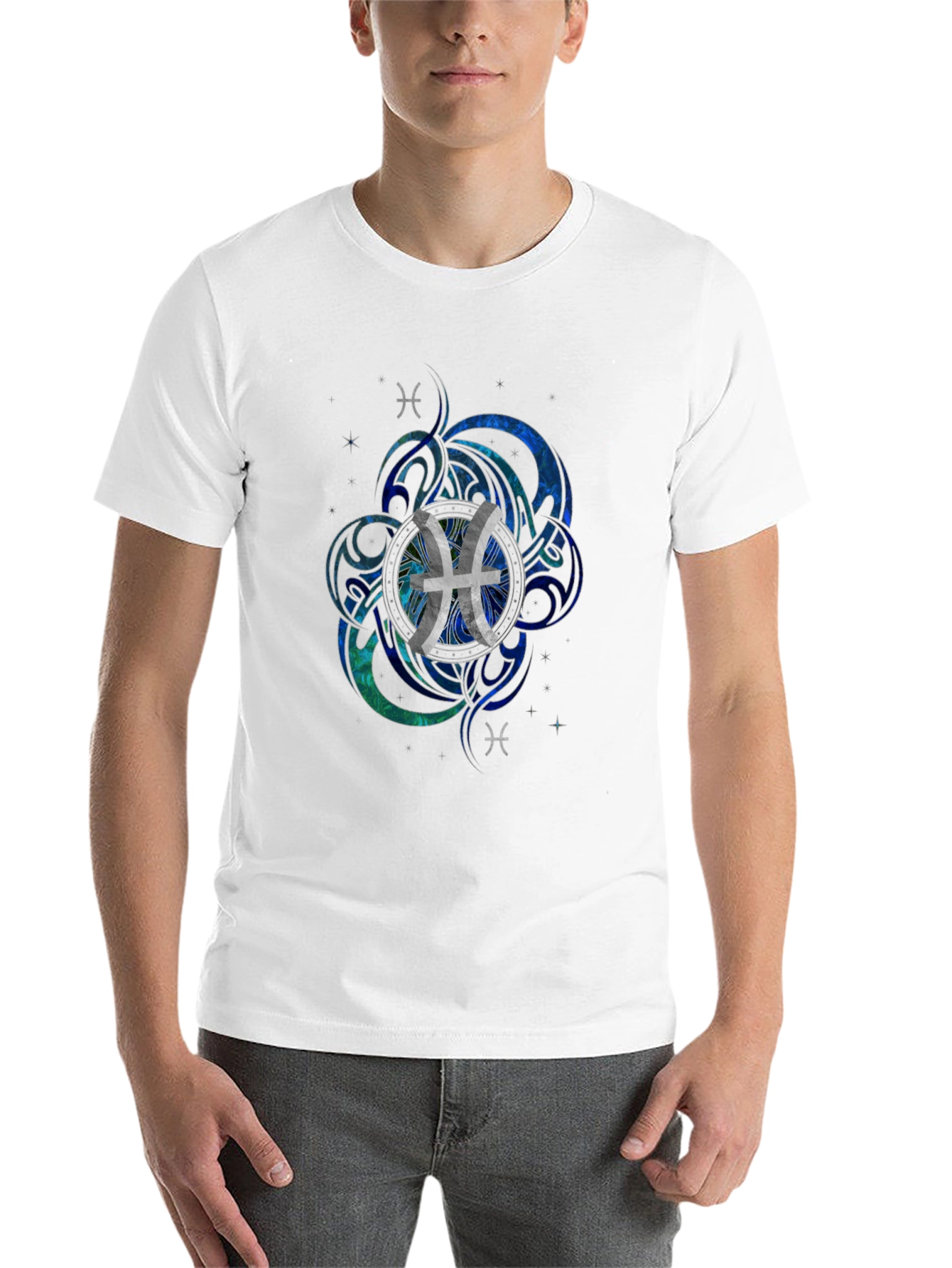 Pisces Zodiac Graphic T-Shirt - Modern Astrology Tee - 14