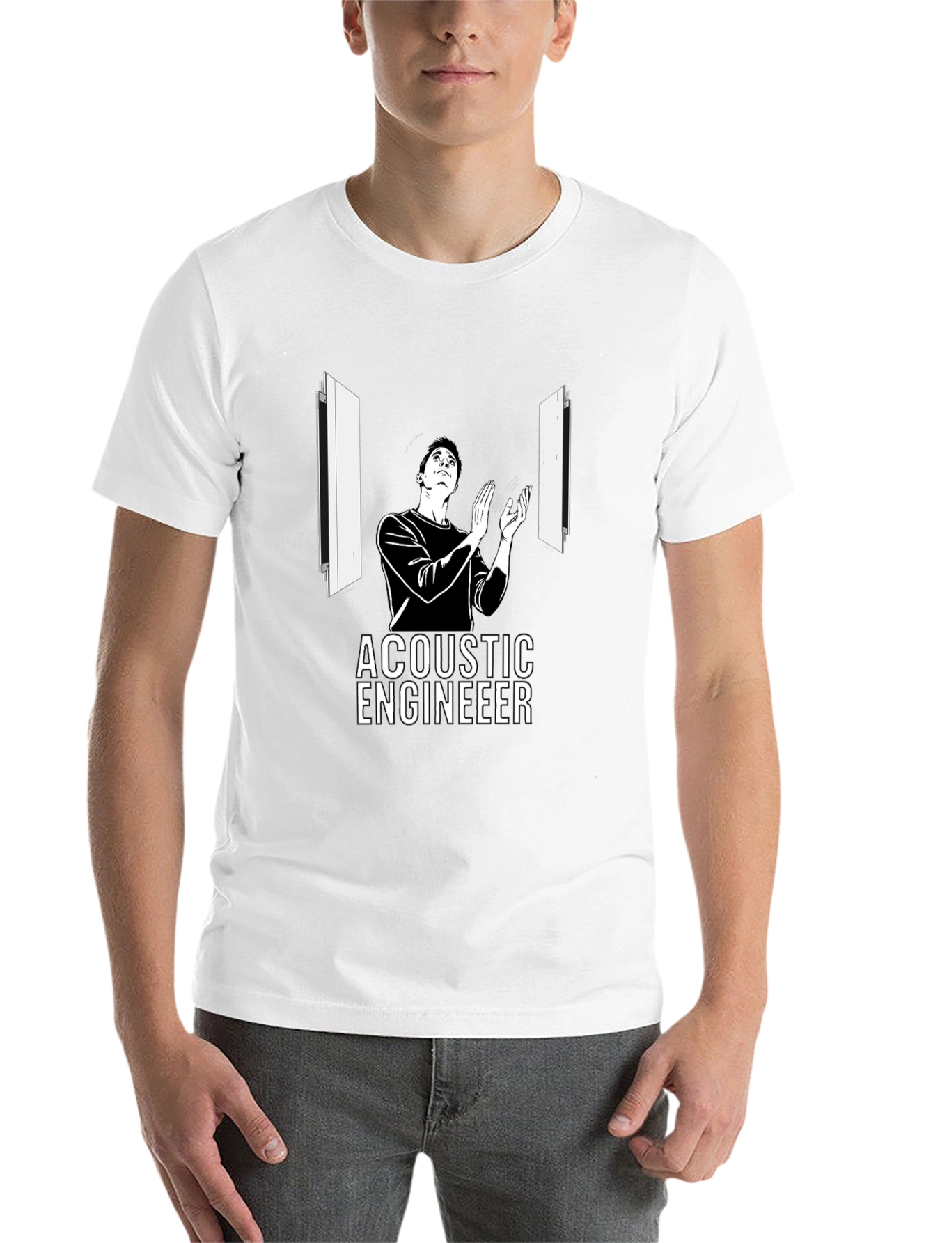 Acoustic Engineer Graphic T-Shirt - Black - 14