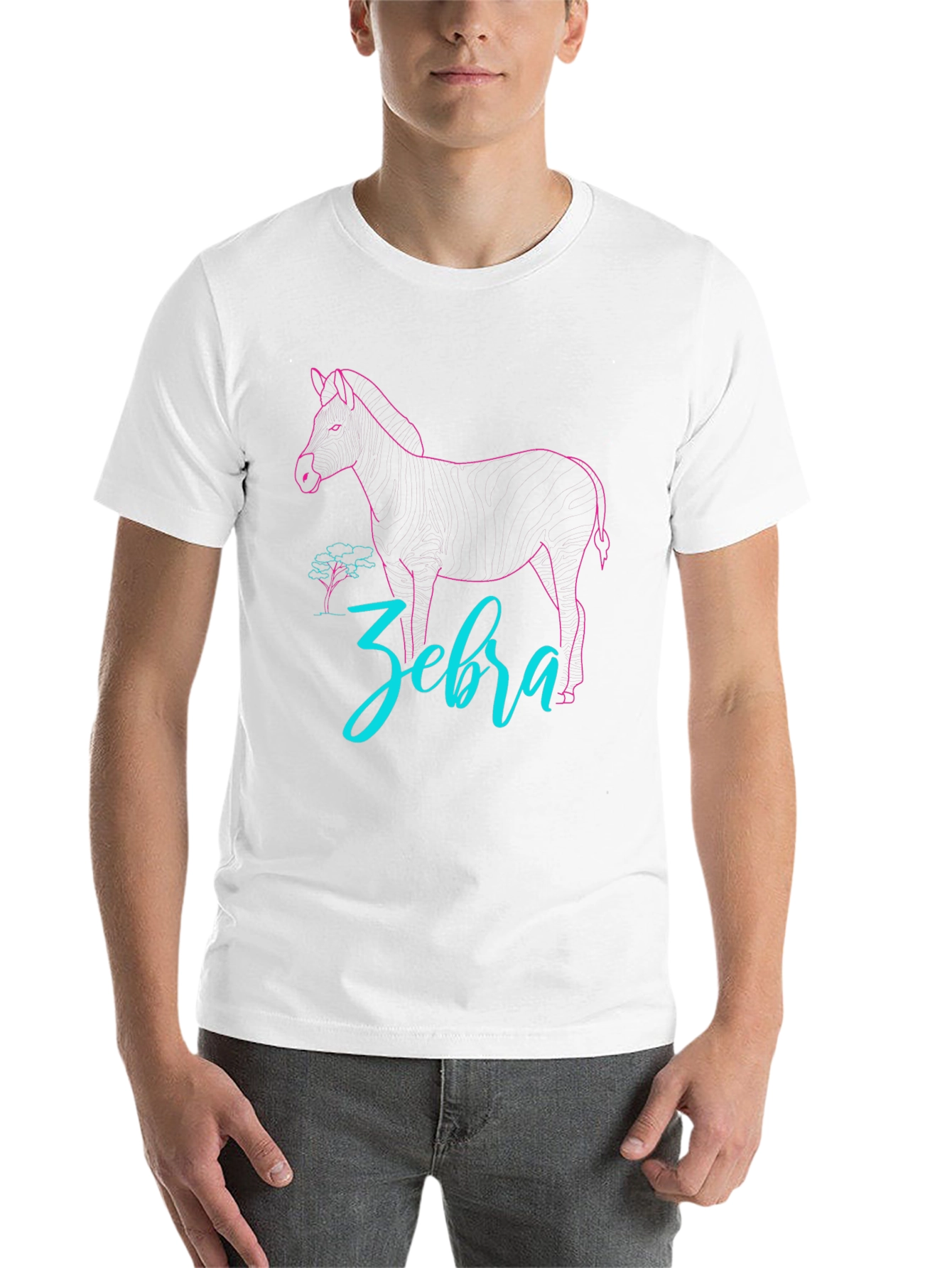 Black Zebra Graphic Tee - Cool Animal Design view 14