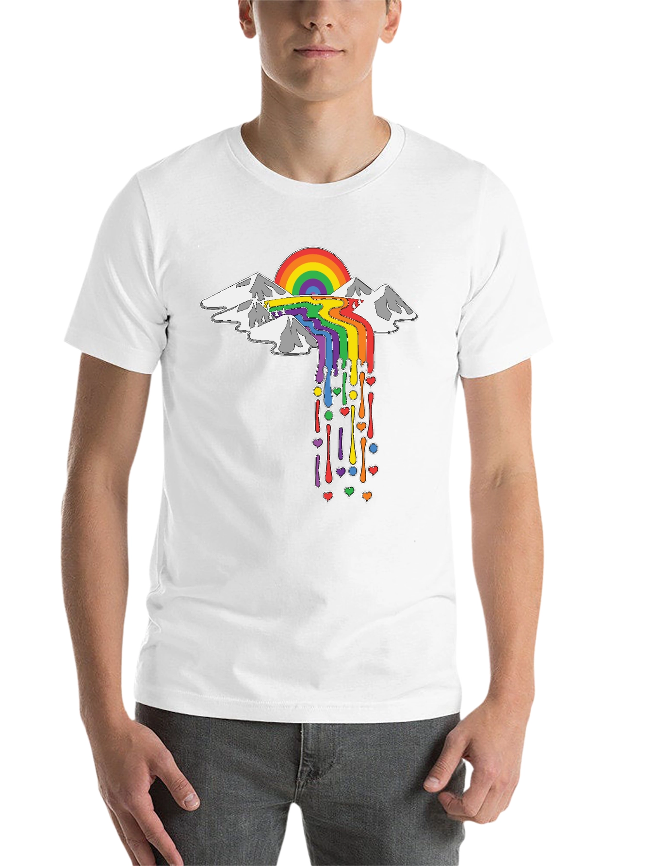 Black Rainbow Mountain T-Shirt - Express Yourself! view 14