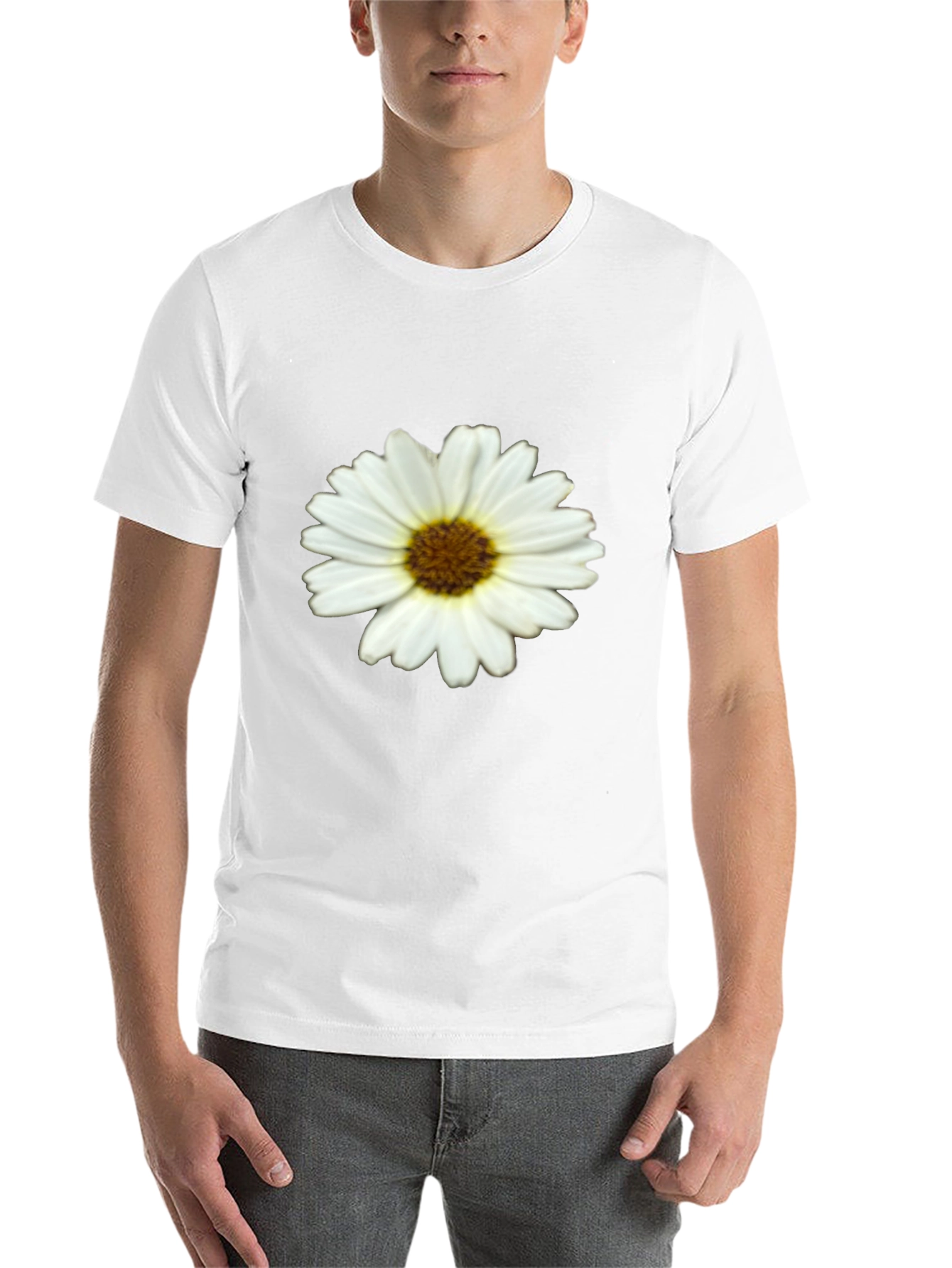 Black Daisy Graphic Print Black T-Shirt view 14