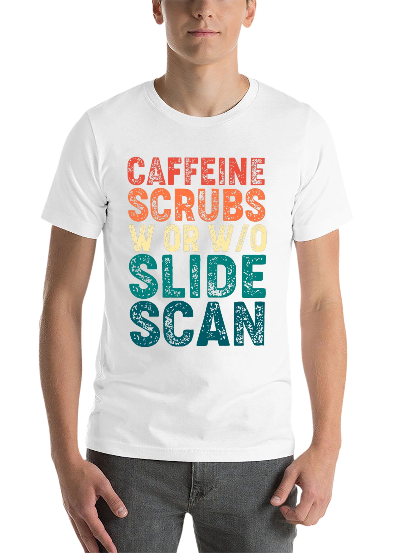Black Caffeine, Scrubs, Slide, Scan Graphic T-Shirt view 14