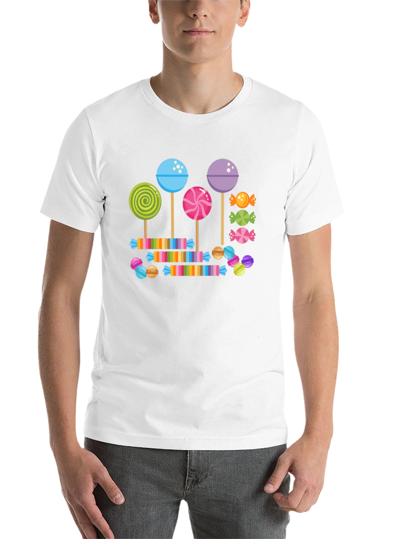 Black Candy Lollipop T-Shirt: Sweet Treat Design view 14