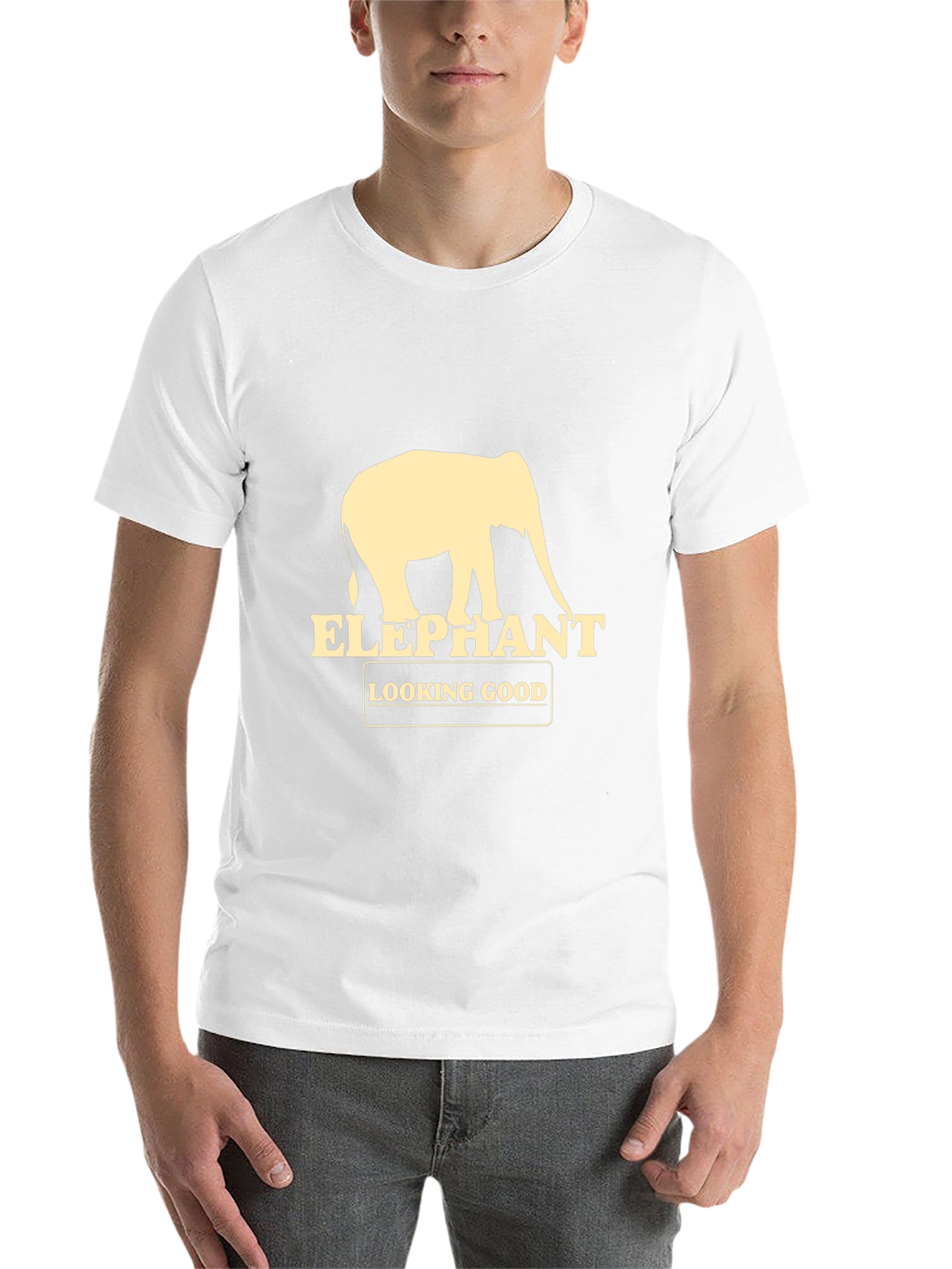 Black Elephant Looking Good Graphic Tee - Black view 14