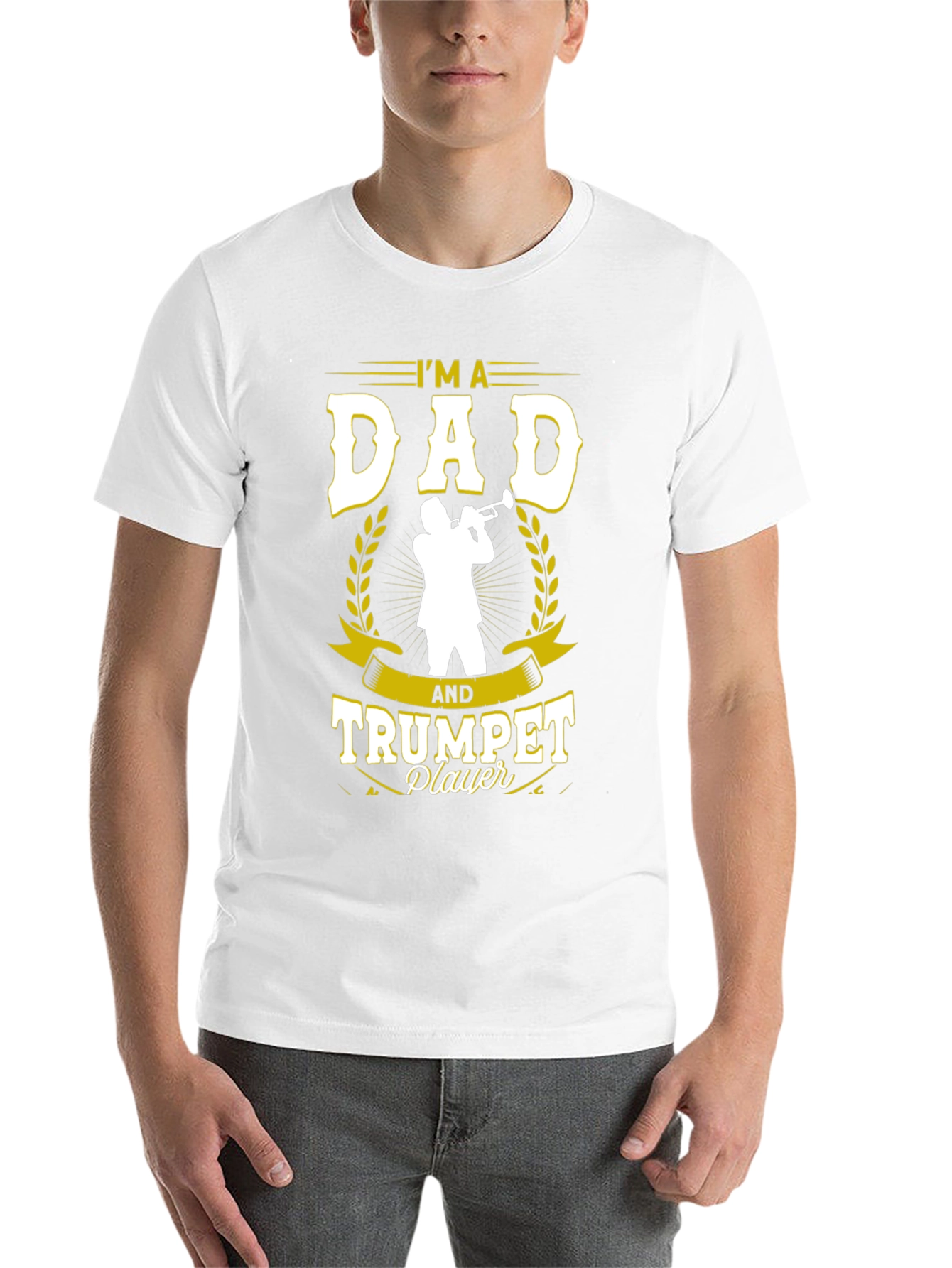 Black Dad and Trumpet Player Black T-Shirt view 14