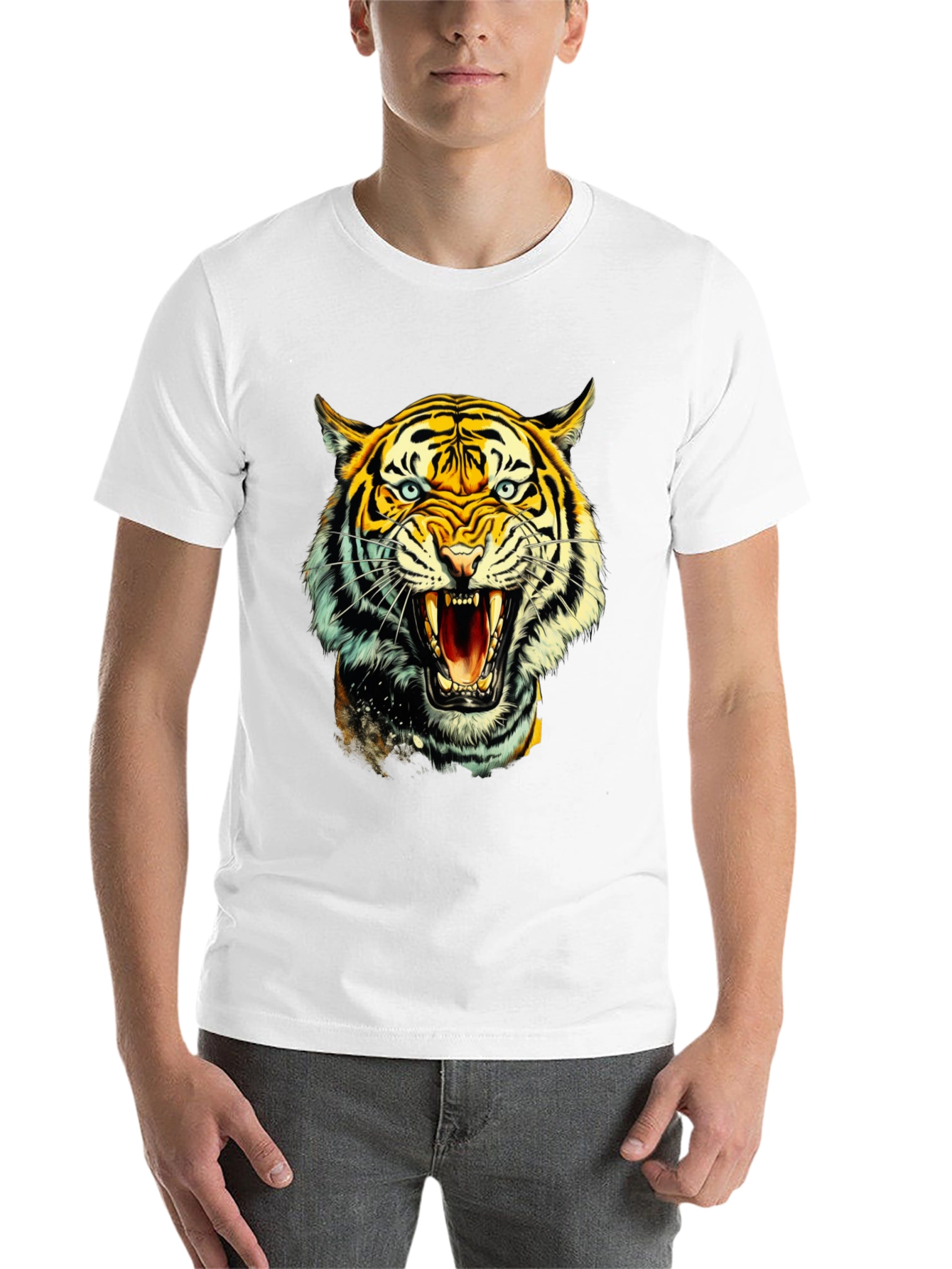 Black Roaring Tiger Graphic Tee - Bold & Fierce view 14