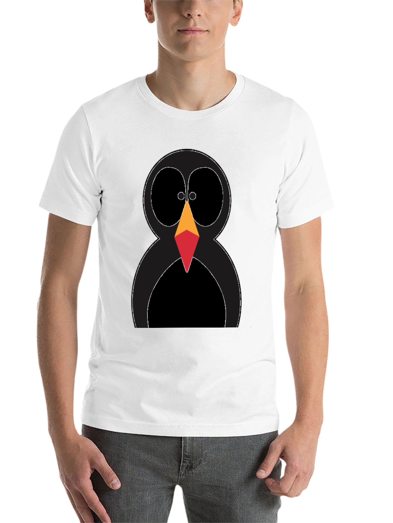 Black Funky Penguin Graphic Tee - Black Cotton T-Shirt view 14