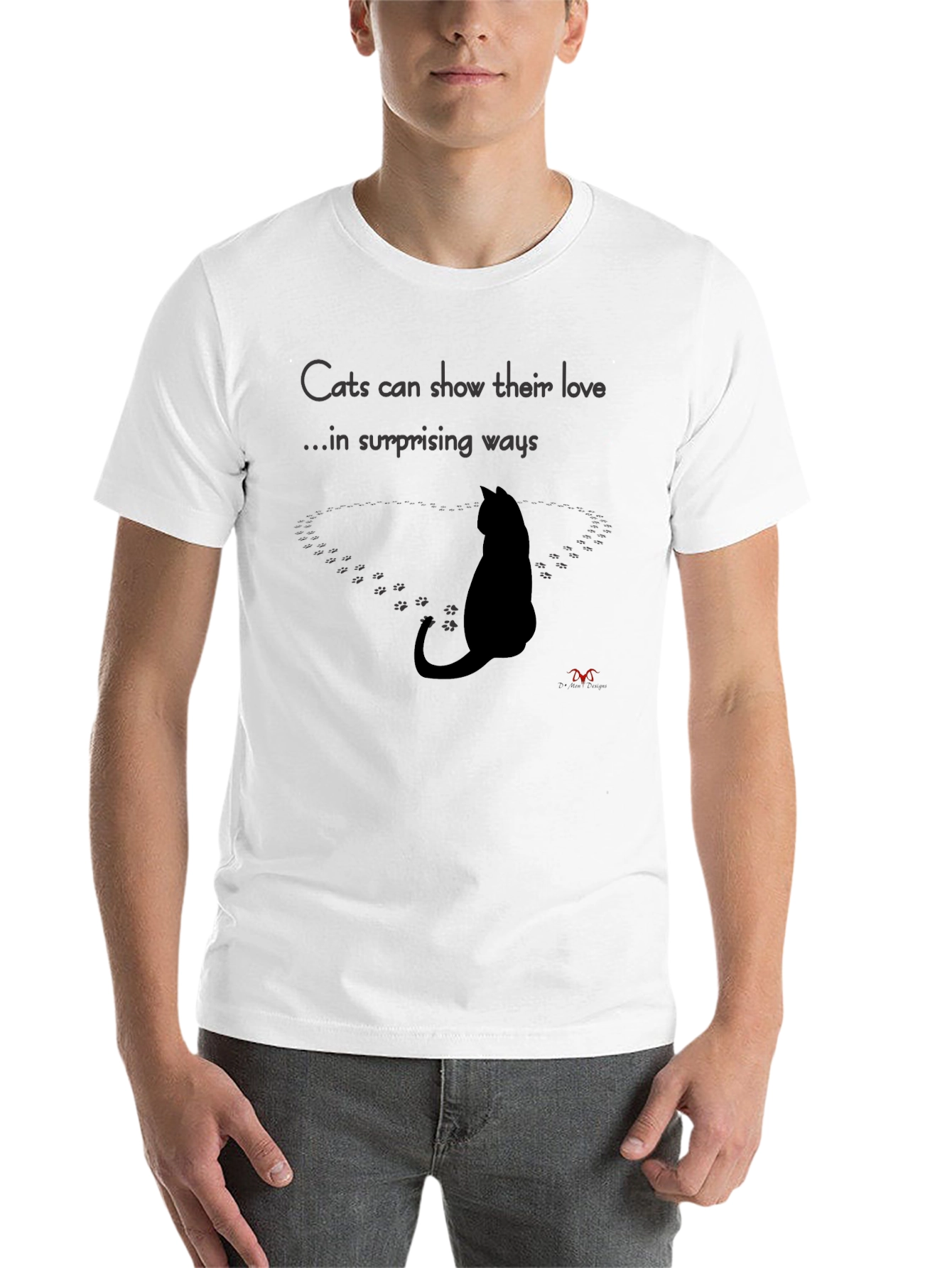 Black Cat Love Surprise T-Shirt view 14