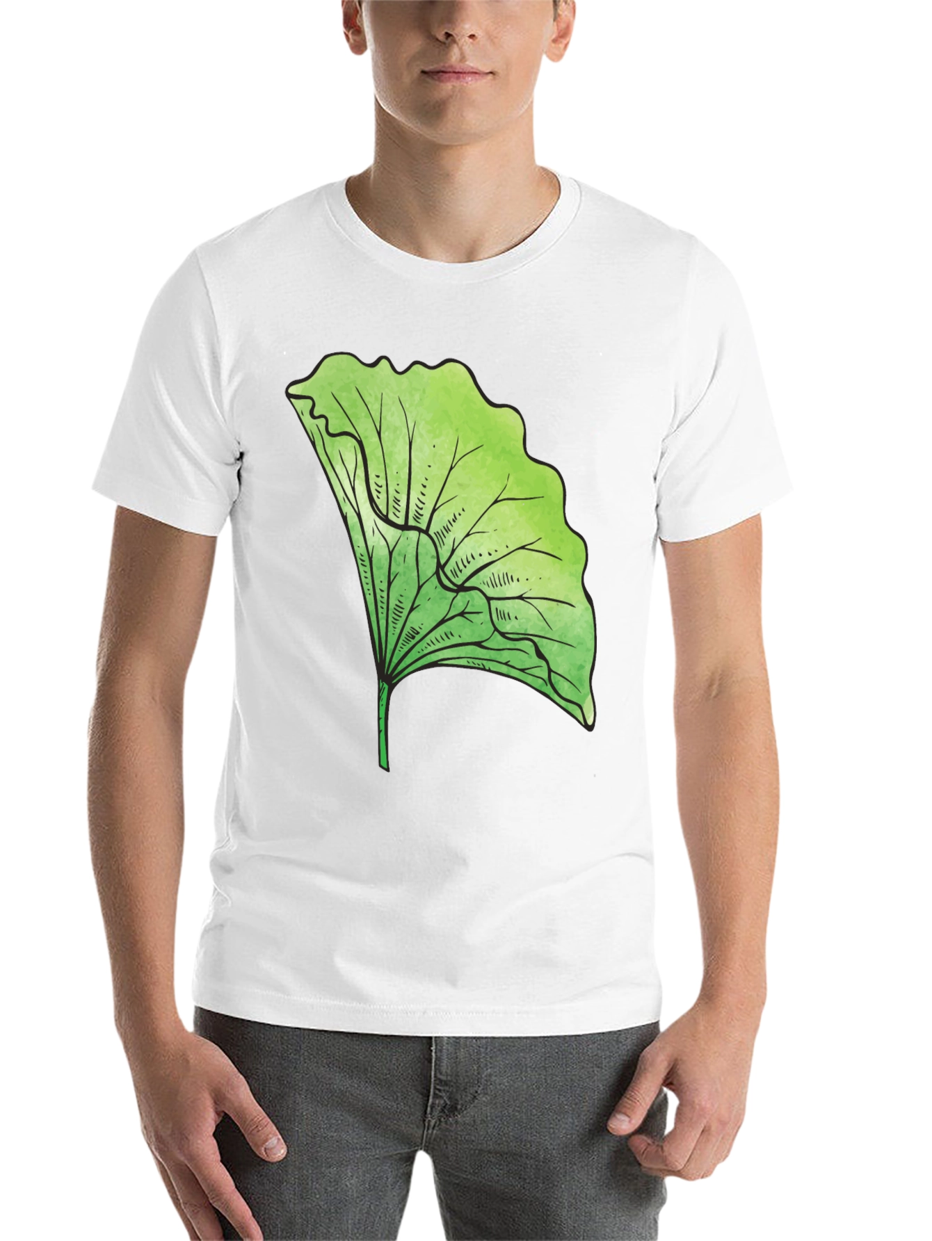 Black Lettuce Leaf Graphic Tee - Fresh Style! view 14