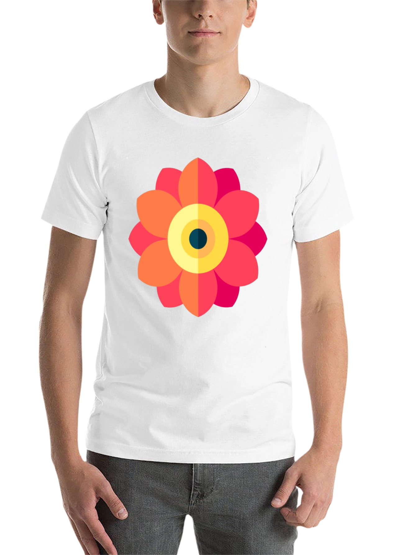 Black Floral Graphic Tee - Black Cotton Blend view 14