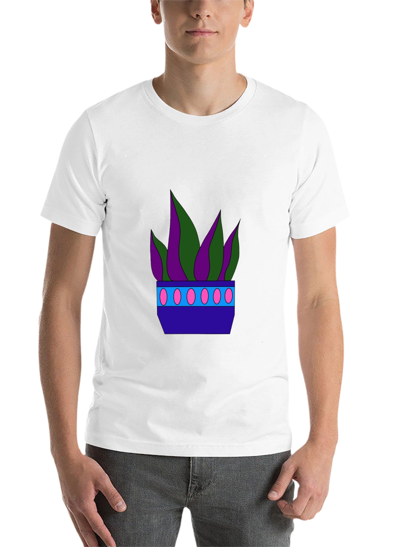 Black Funky Potted Plant Graphic Tee view 14
