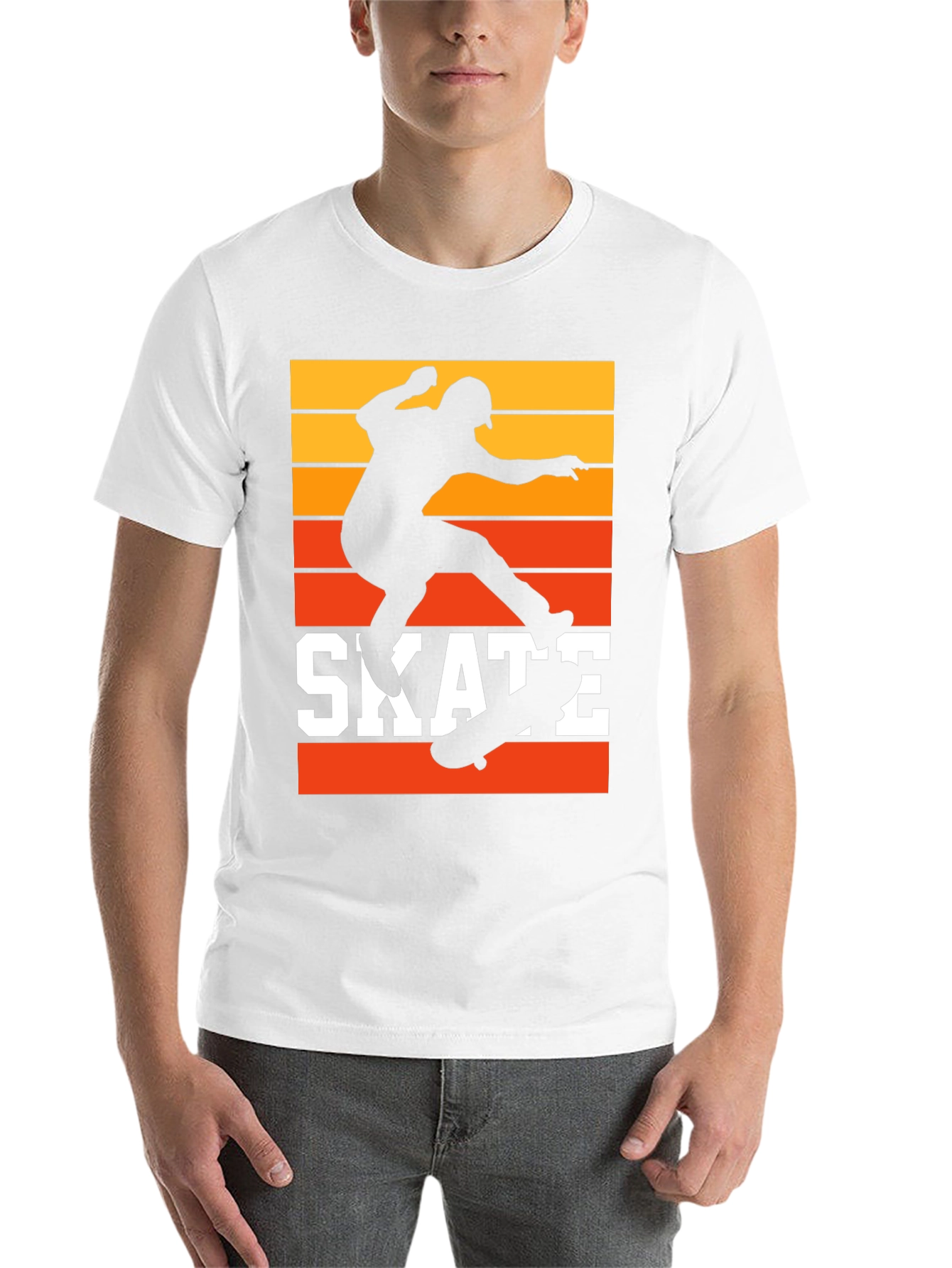 Black Retro Skate T-Shirt - Cool Skater Design view 14