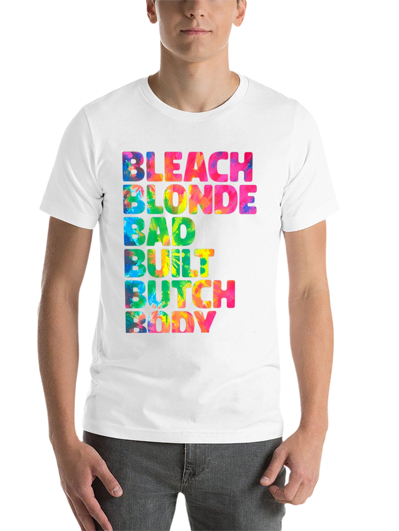 Black Bleach Blonde Butch Body T-Shirt view 14