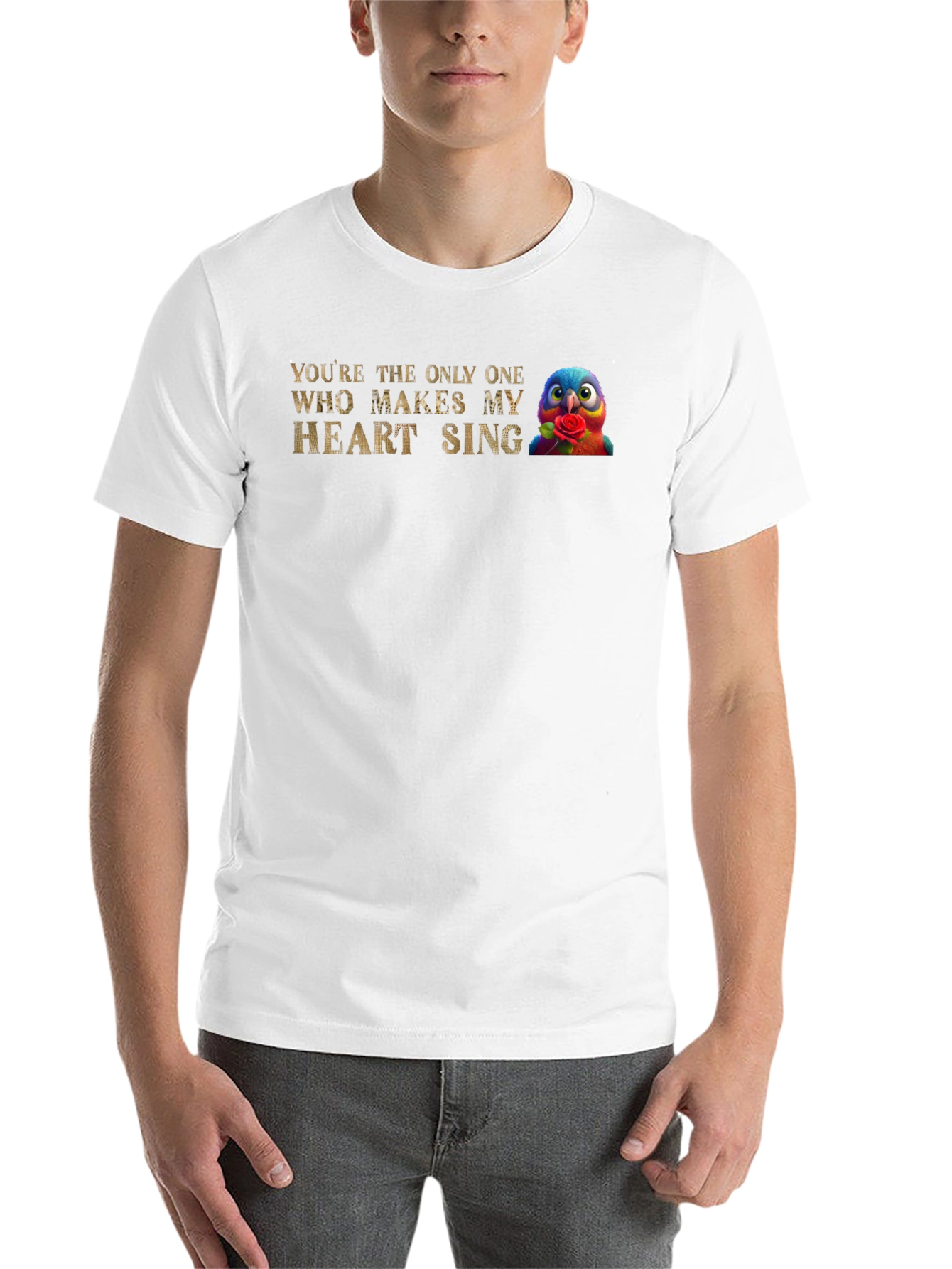 Black You're the Only One Makes My Heart Sing T-Shirt view 14