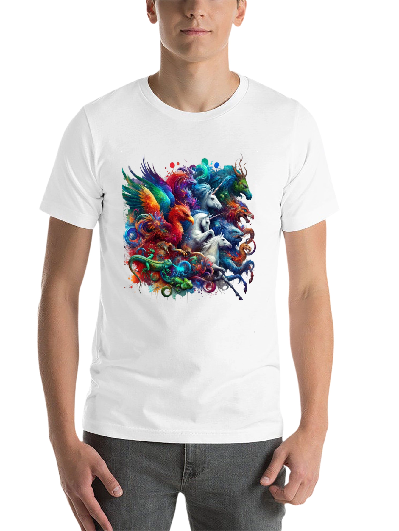 Fantasy Creature T-Shirt: Unicorns, Dragons, Phoenix - 14