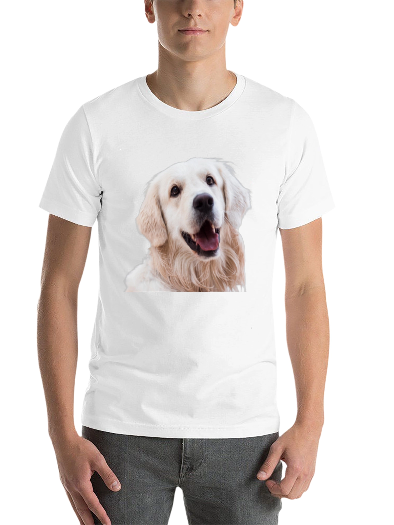Black Golden Retriever Dog Graphic Black T-Shirt view 14