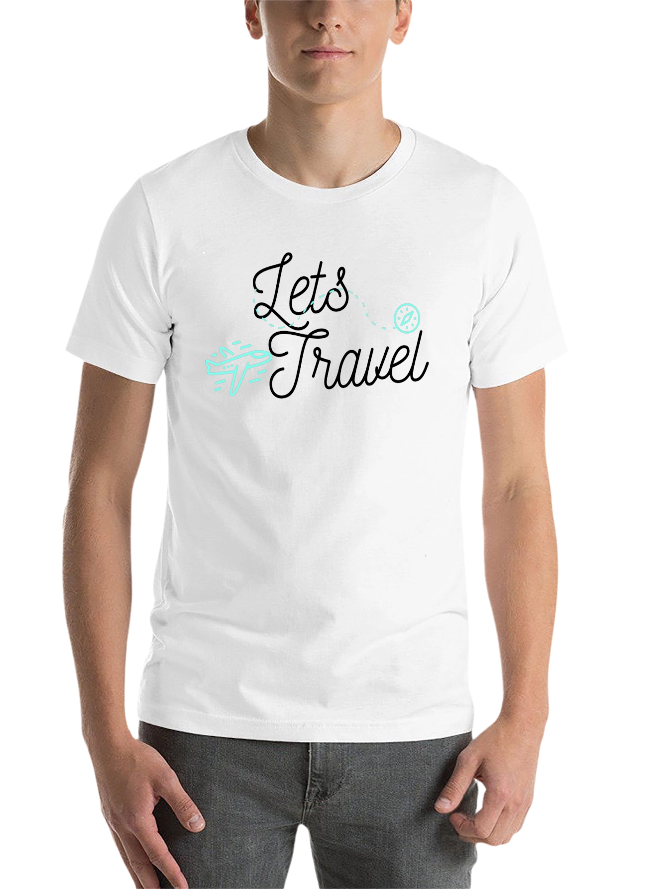 Black Let's Travel Graphic Tee - Black view 14