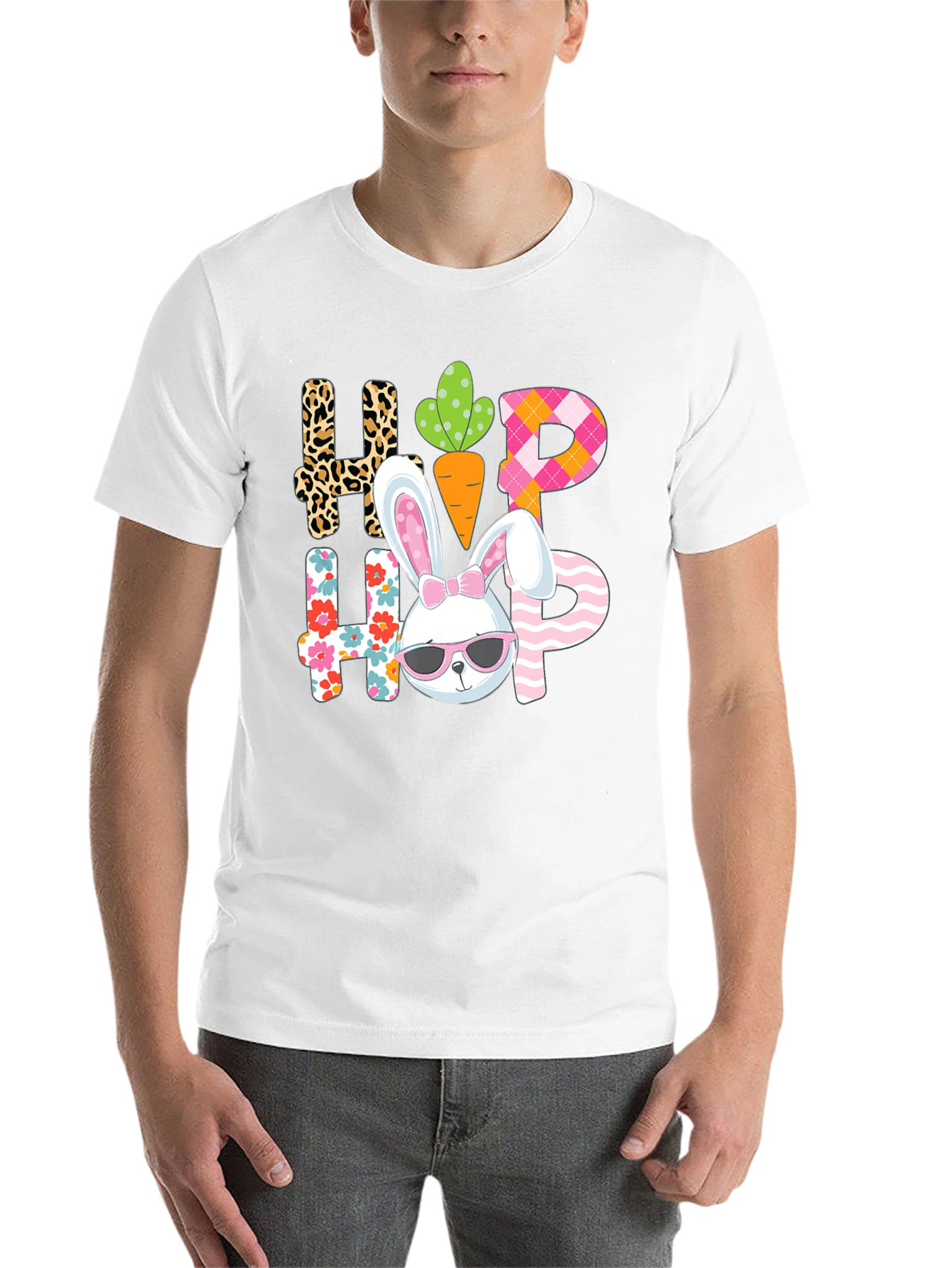 Black Hop Hip Easter Bunny T-Shirt view 14
