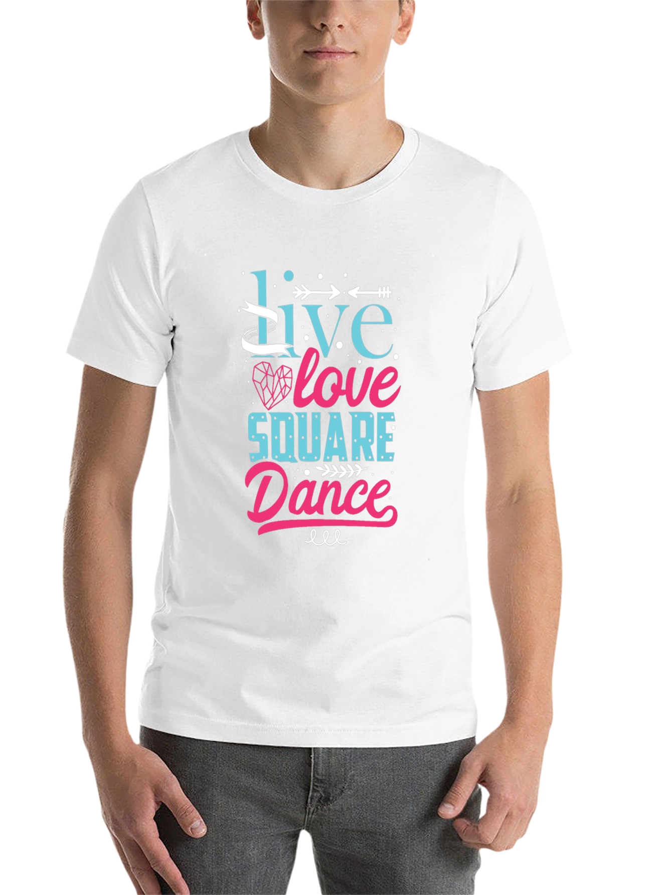 Black Live Love Square Dance Graphic Tee view 14