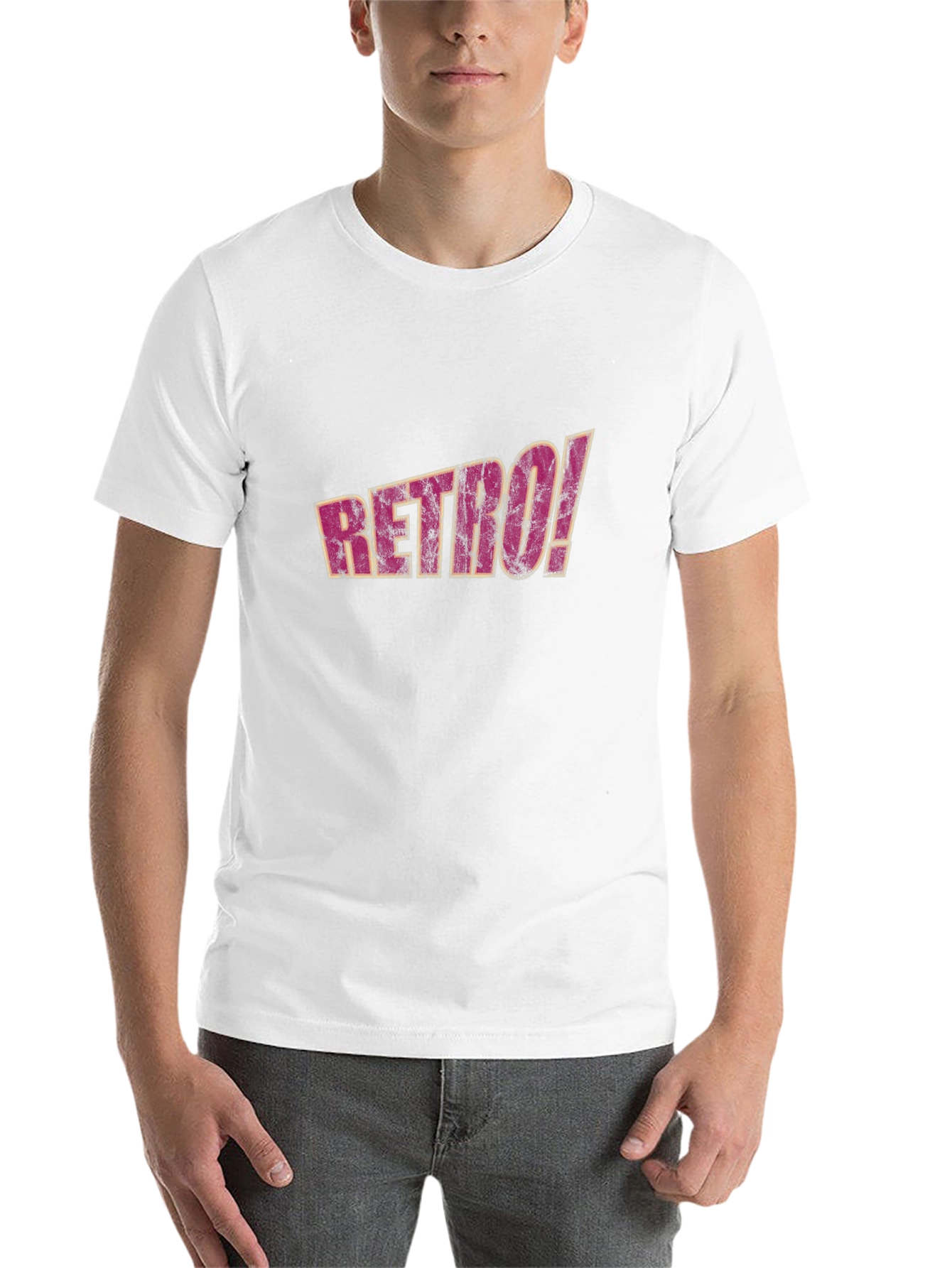 Black Retro Graphic Tee - Vintage Inspired Men's T-Shirt view 14
