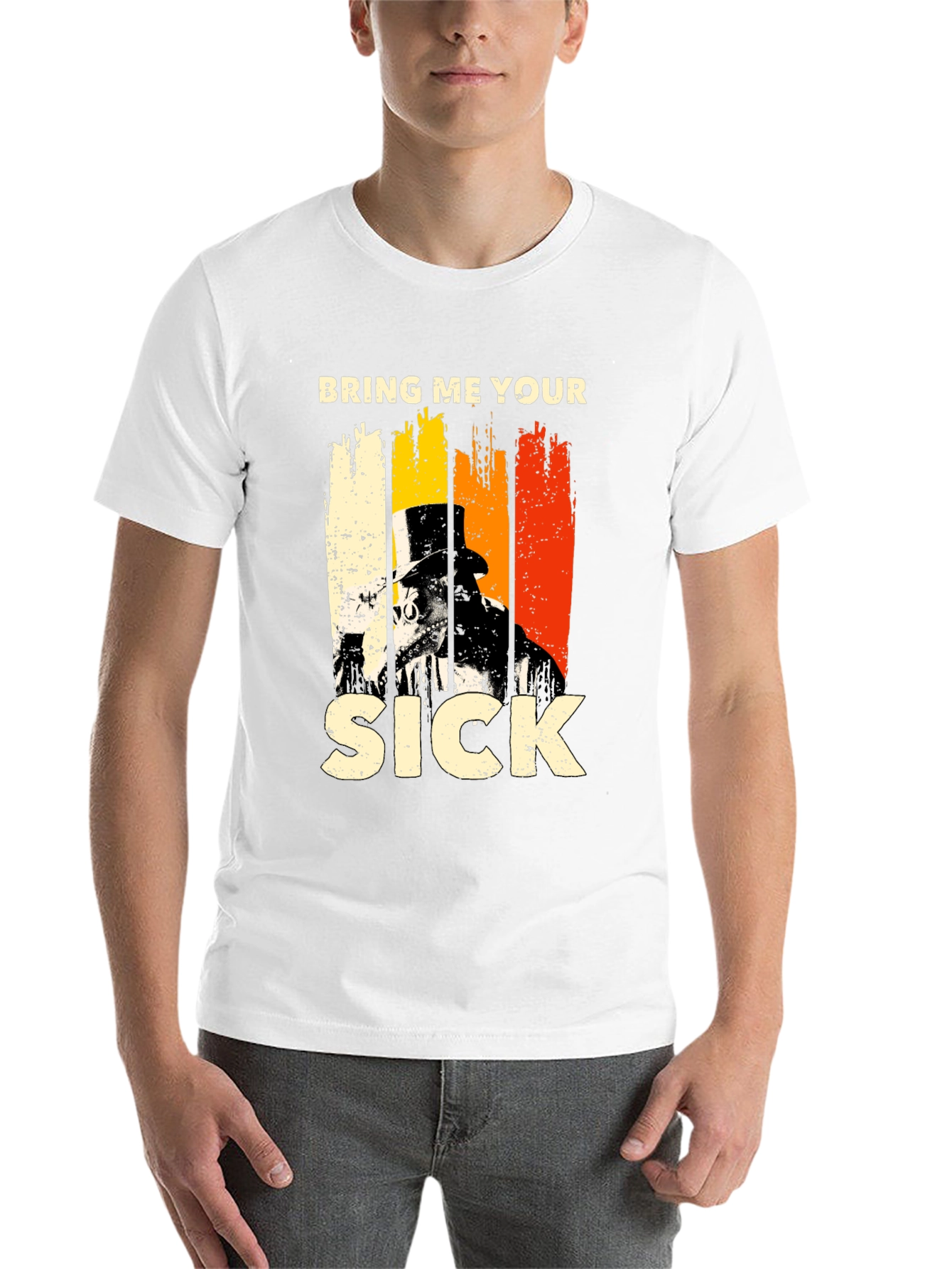 Black Bring Me Your Sick T-Shirt Plague Doctor Tee view 14