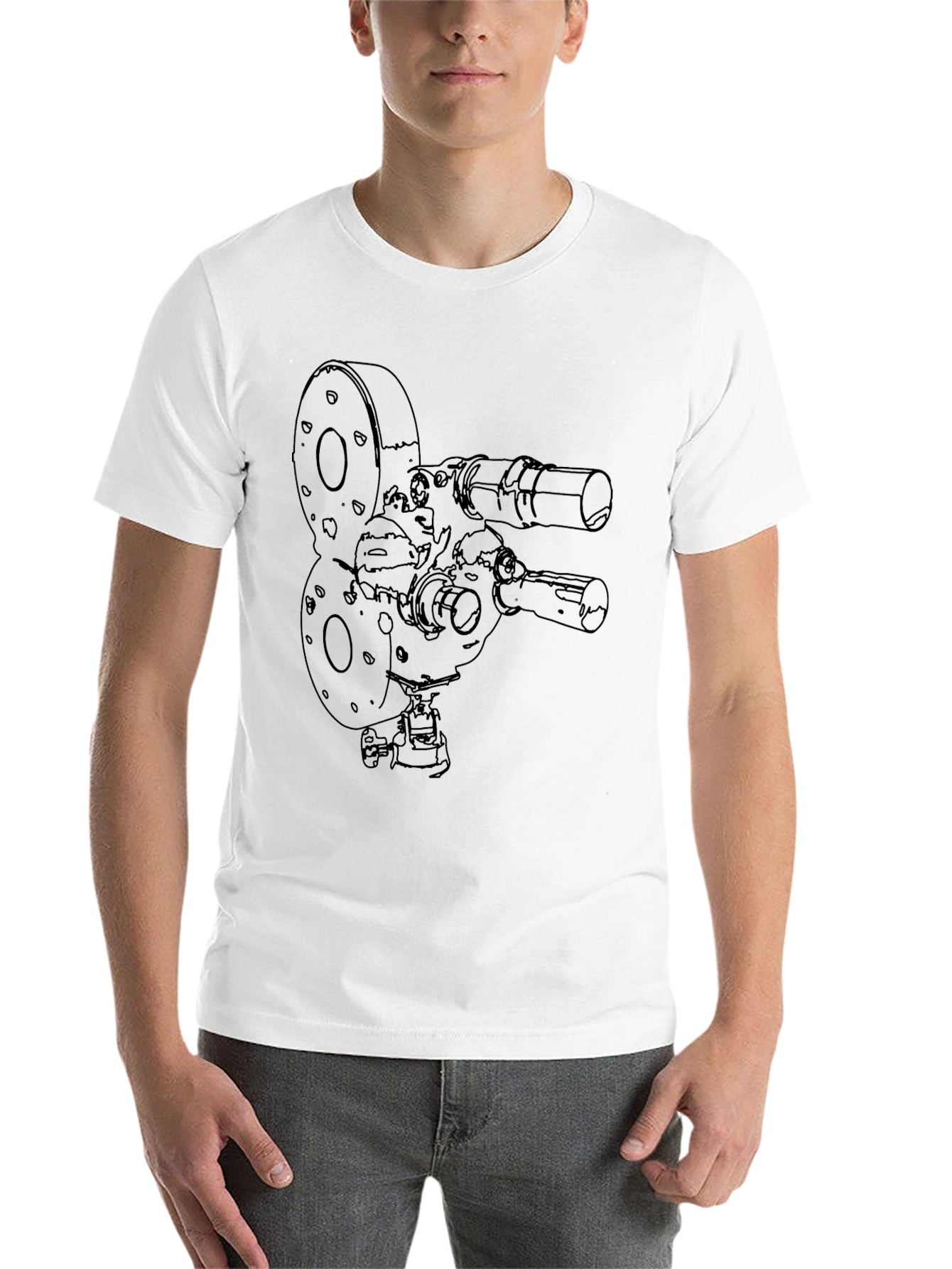 Black Retro Film Camera Graphic Tee - Classic Style view 14