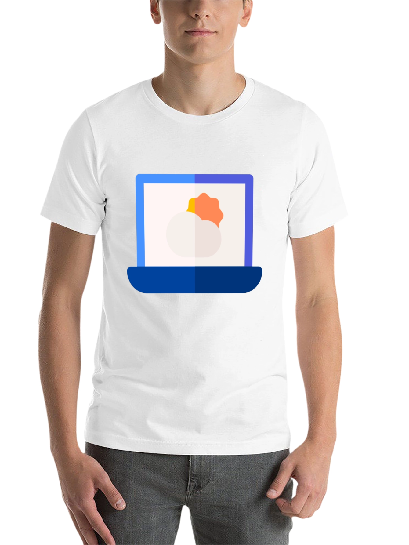 Black Weather Laptop Graphic Tee - Modern Style view 14