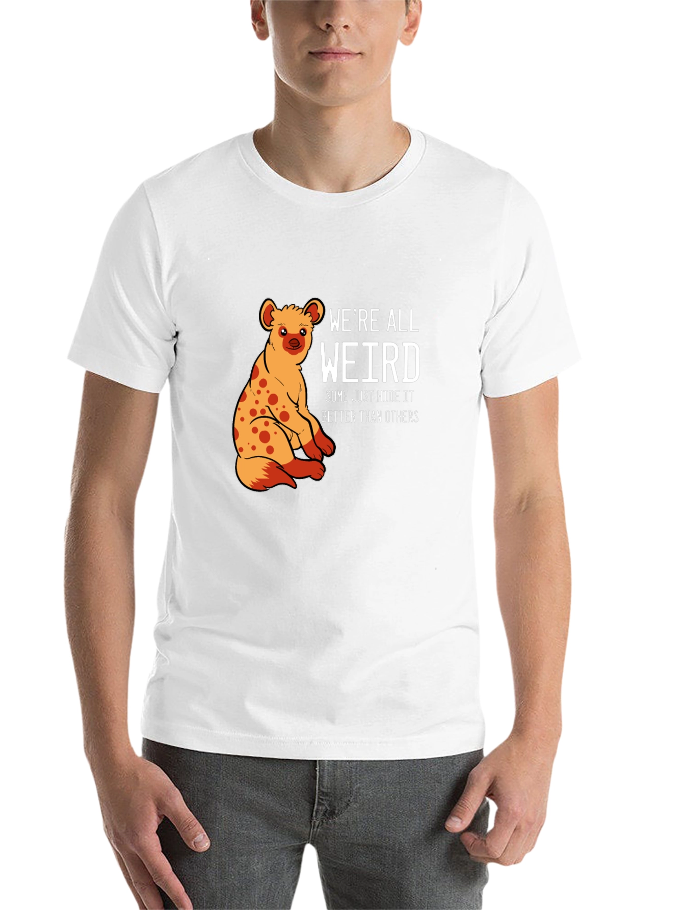 Black We're All Weird Hyena Graphic Tee view 14