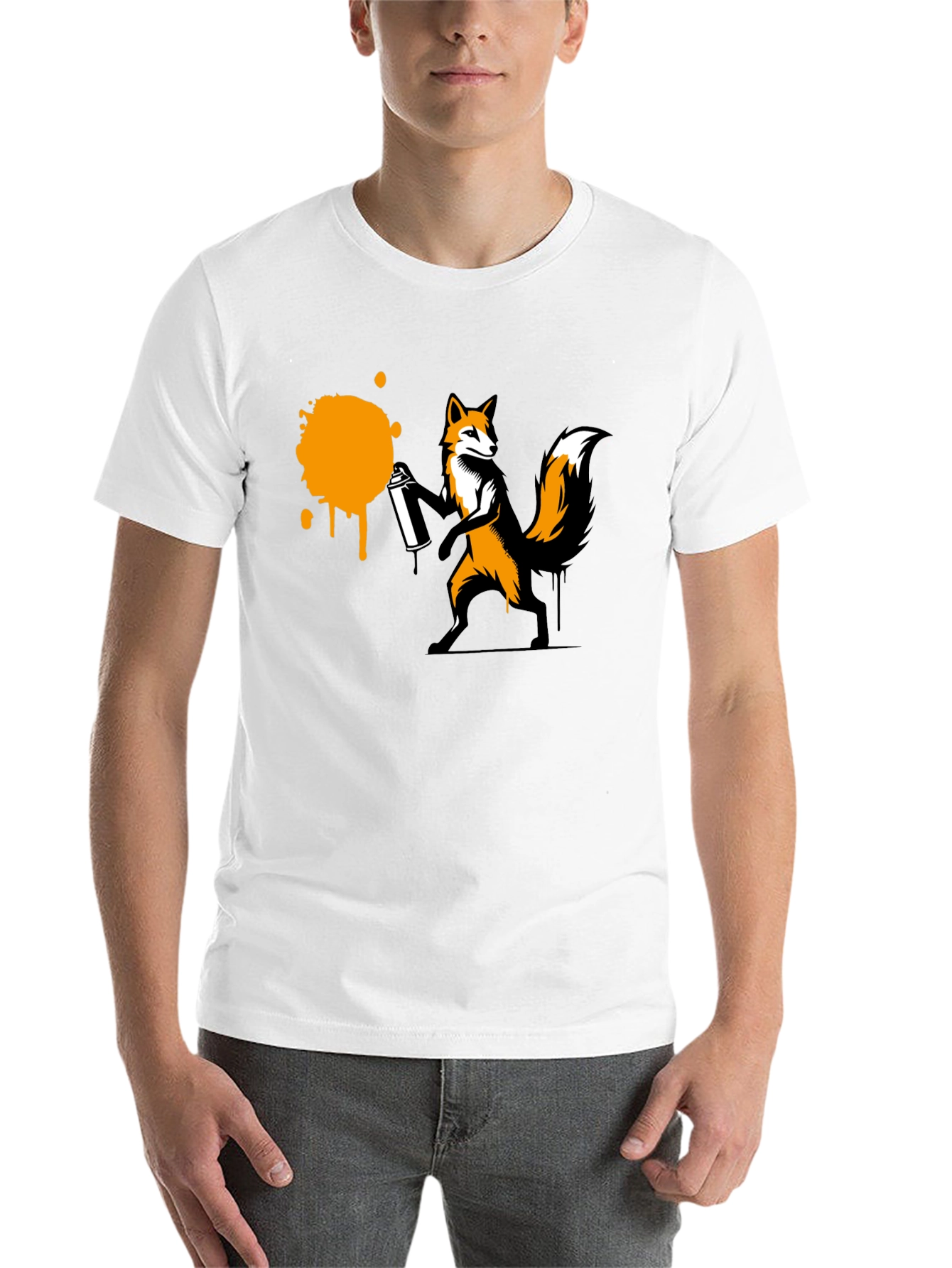 Black Fox Graffiti T-Shirt - Urban Style Tee view 14
