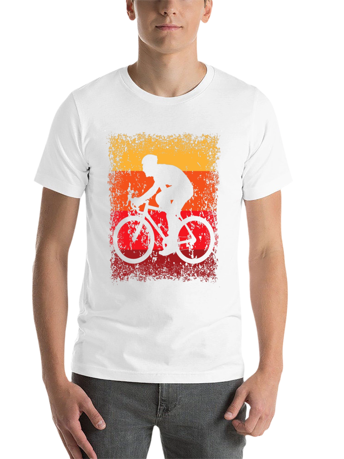 Black Retro Cycling T-Shirt - Black Cotton Blend view 14