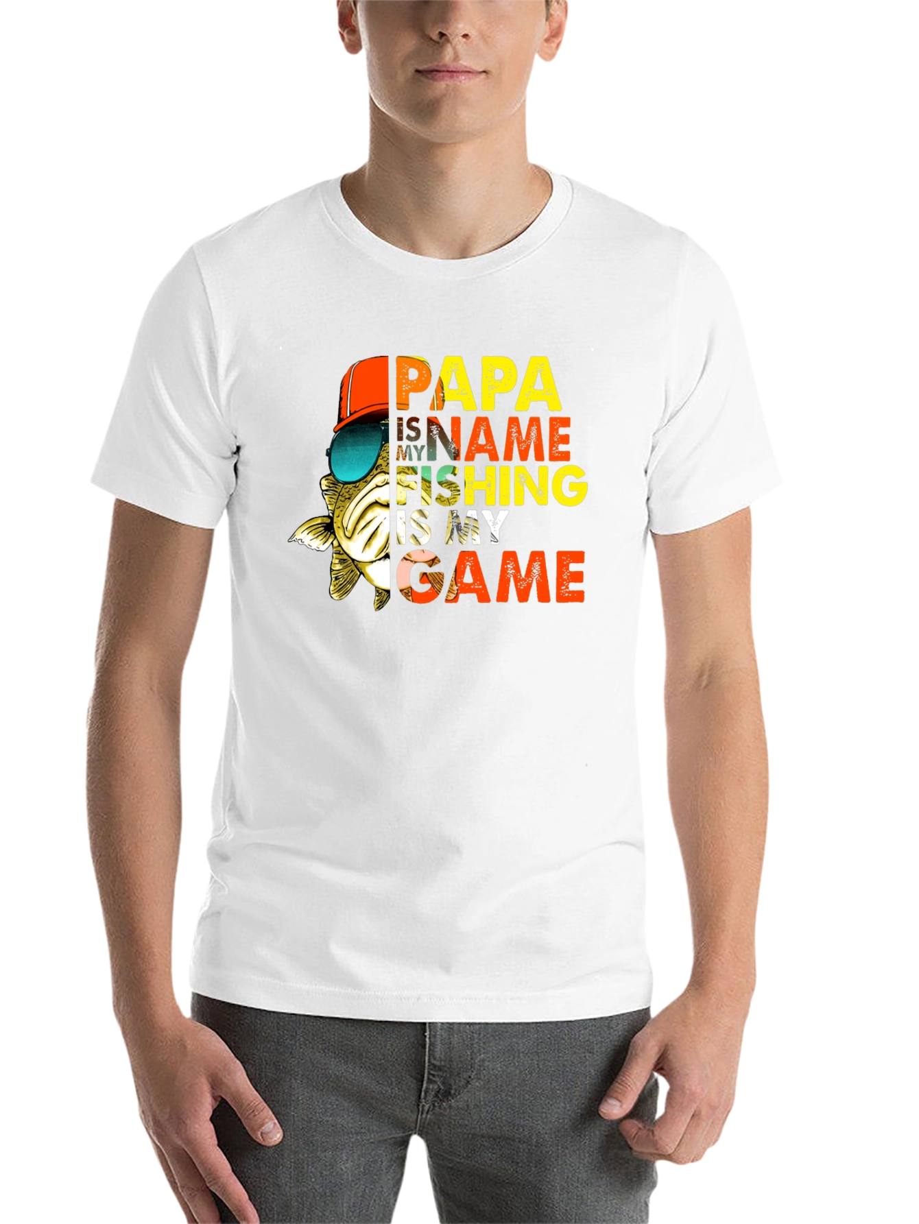 Black Papa Fishing T-Shirt - Name is My Game view 14
