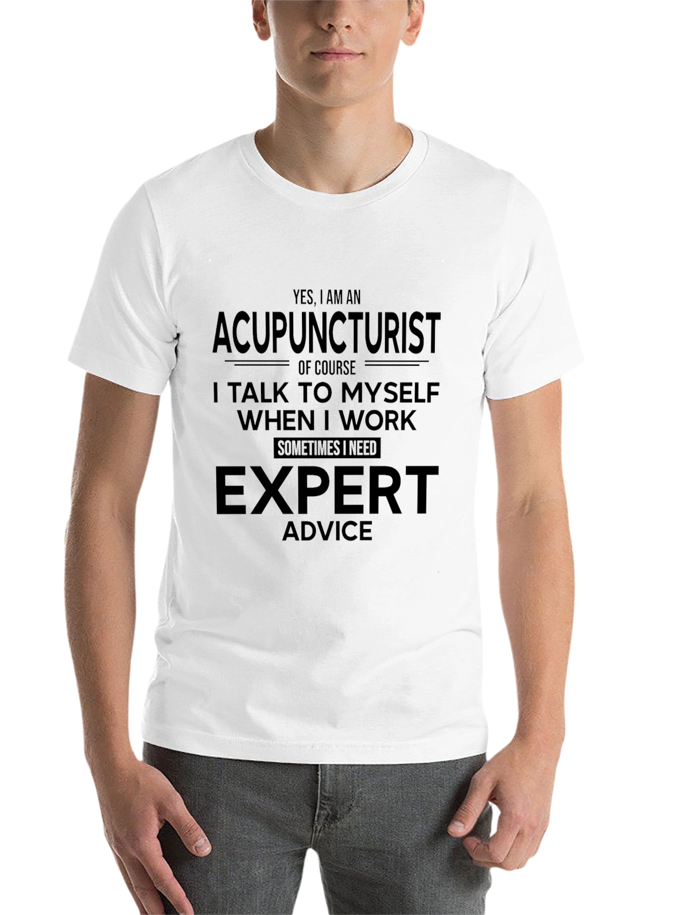 Black Acupuncturist Expert Advice Novelty Graphic Tee view 14